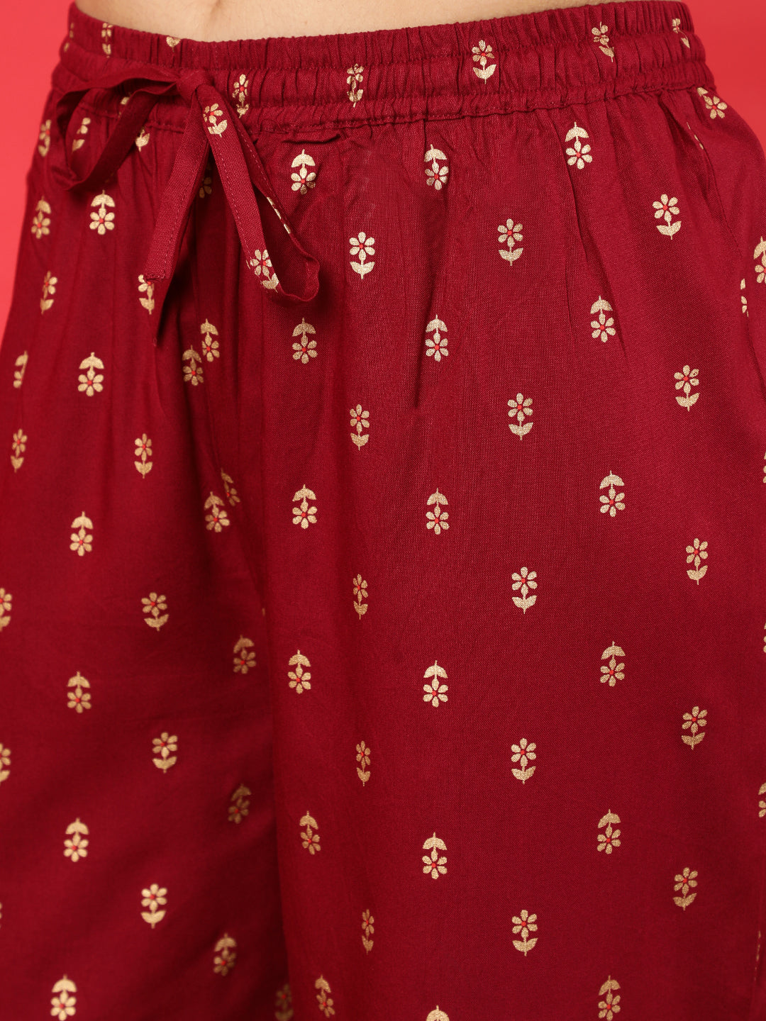 Rayon Calf Length Solid Flared 3/4 Sleeves Round Neck Kurta Bottom Dupatta Set