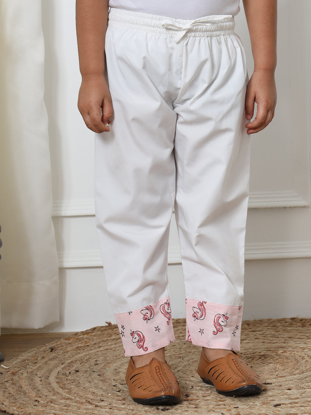 Boys Cotton Pink Printed Kurta Pyjama