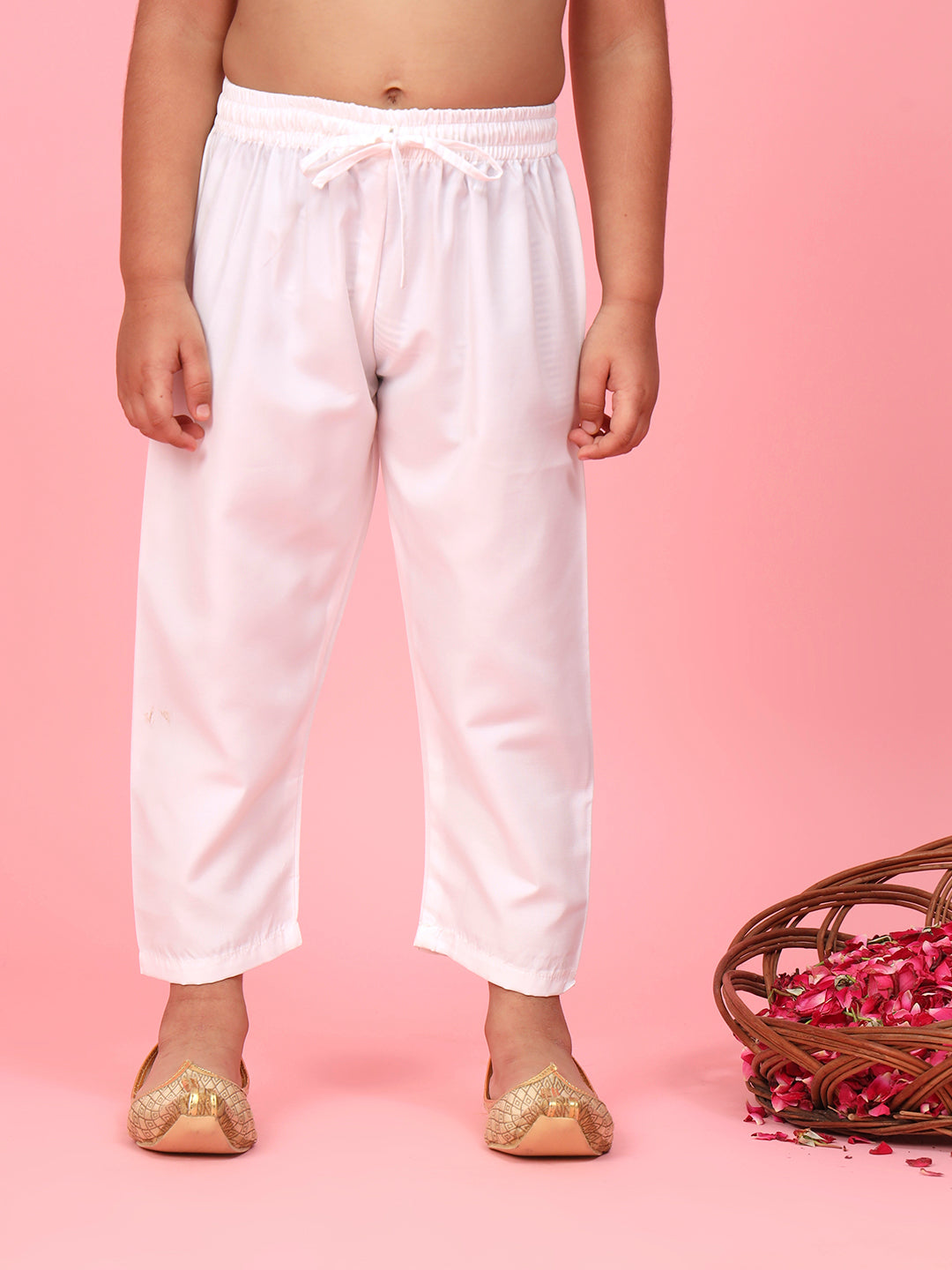 Boys Straight Style Cotton Fabric Teal Color Floral Printed Kurti With Pyjama