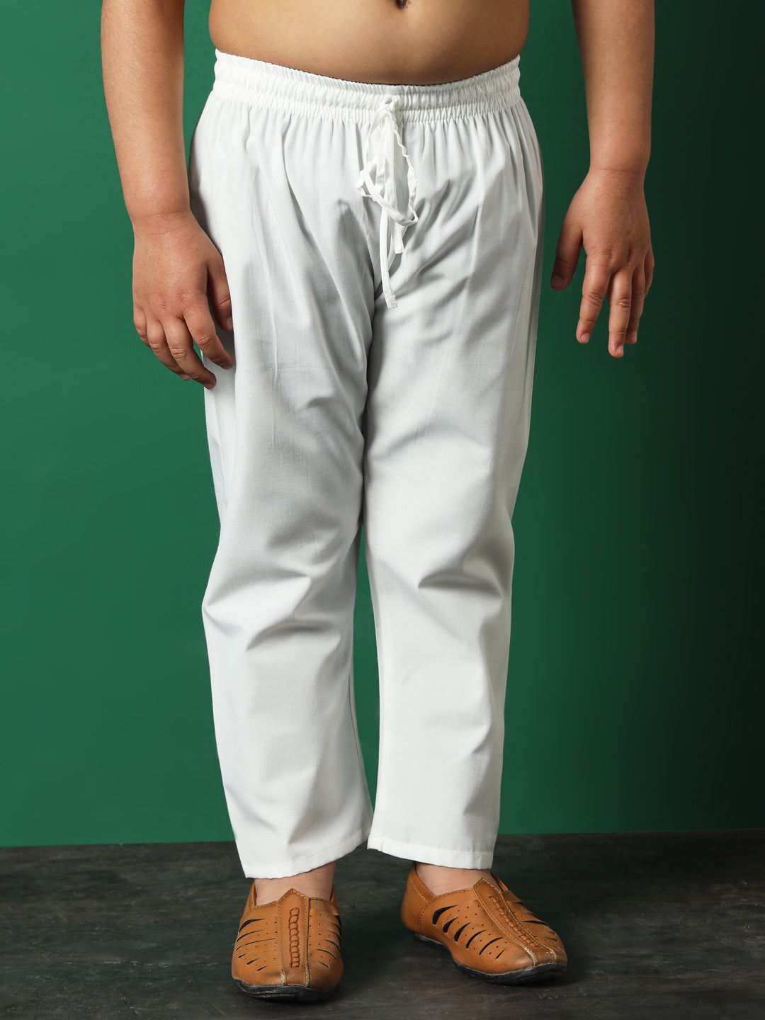 Boys Straight Style Cotton Fabric Red Color Printed Kurta And Pyjama