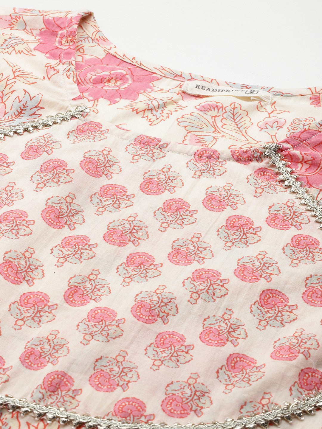 Straight Style Cotton Fabric Pink Color Kurta And Bottom With Dupatta