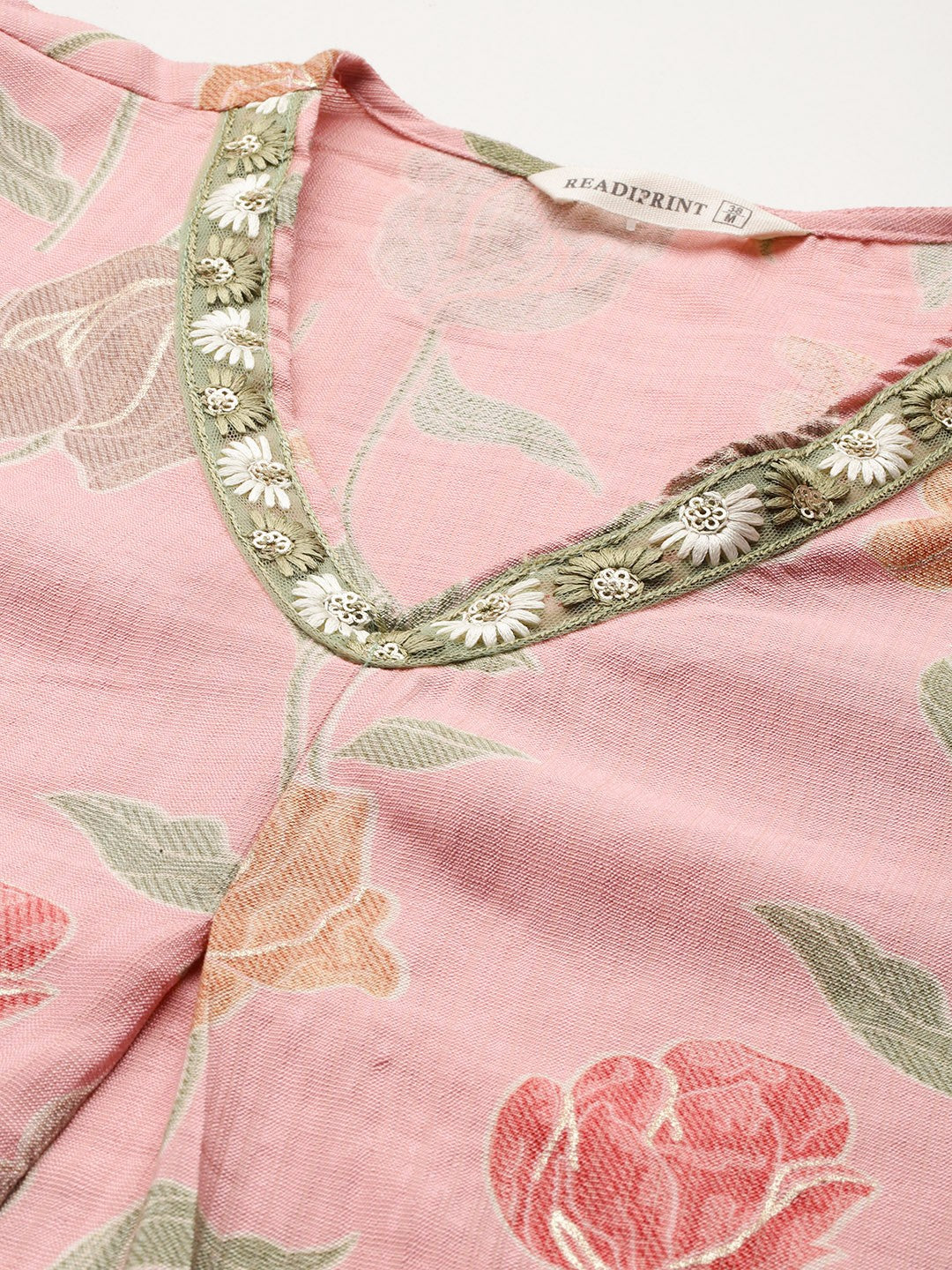 A Line Style Viscose Fabric Peach Color Kurta And Bottom