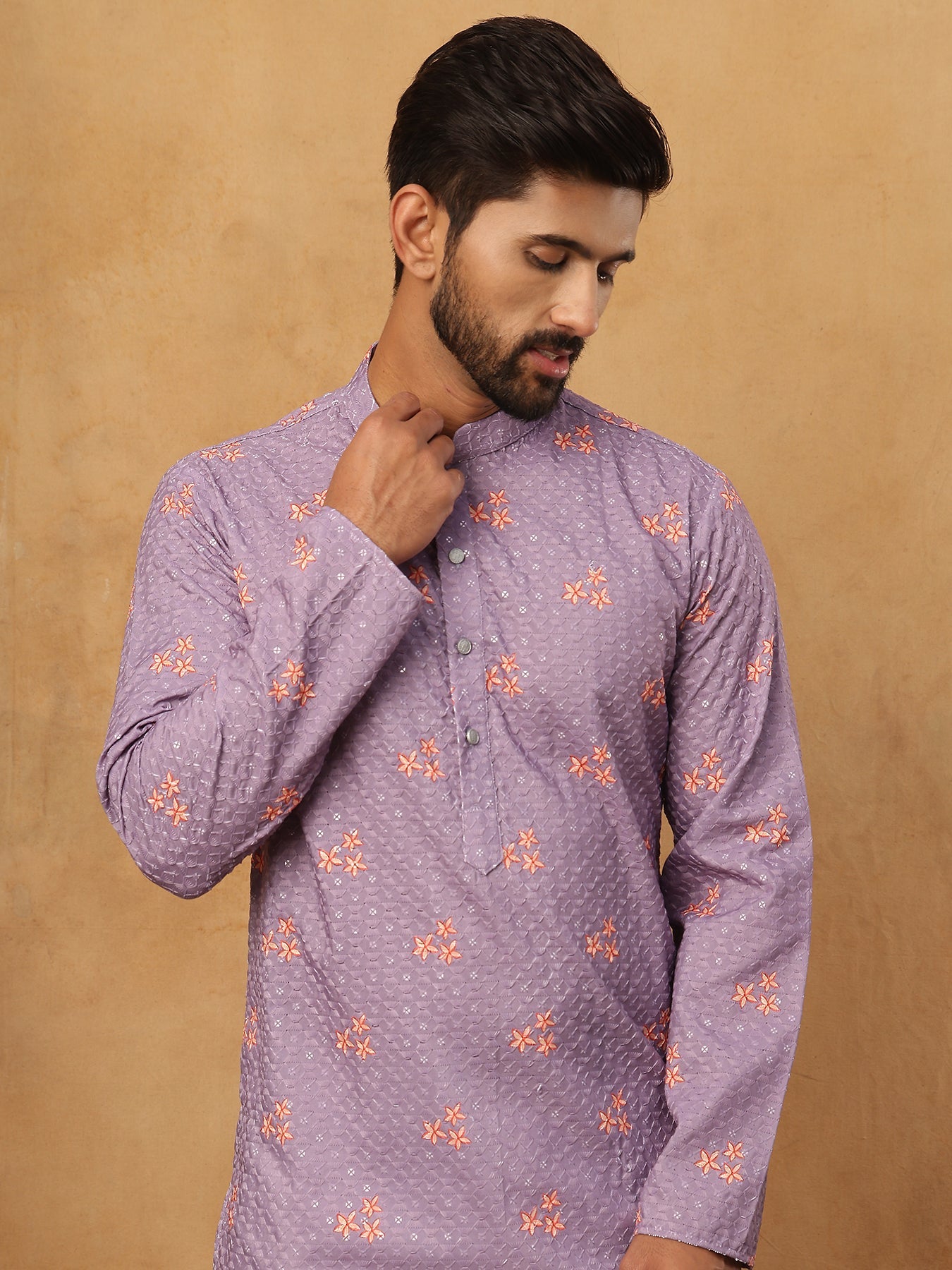 Festive Cotton Blend Printed Kurta