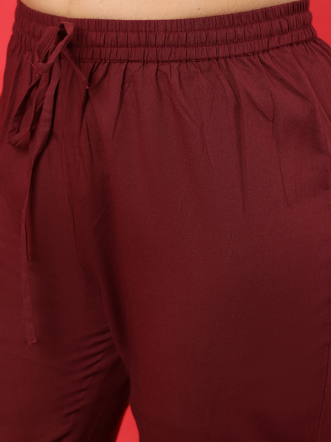 Rayon Calf Length Printed Straight 3/4 Sleeves V-Neck Kurta Bottom Set