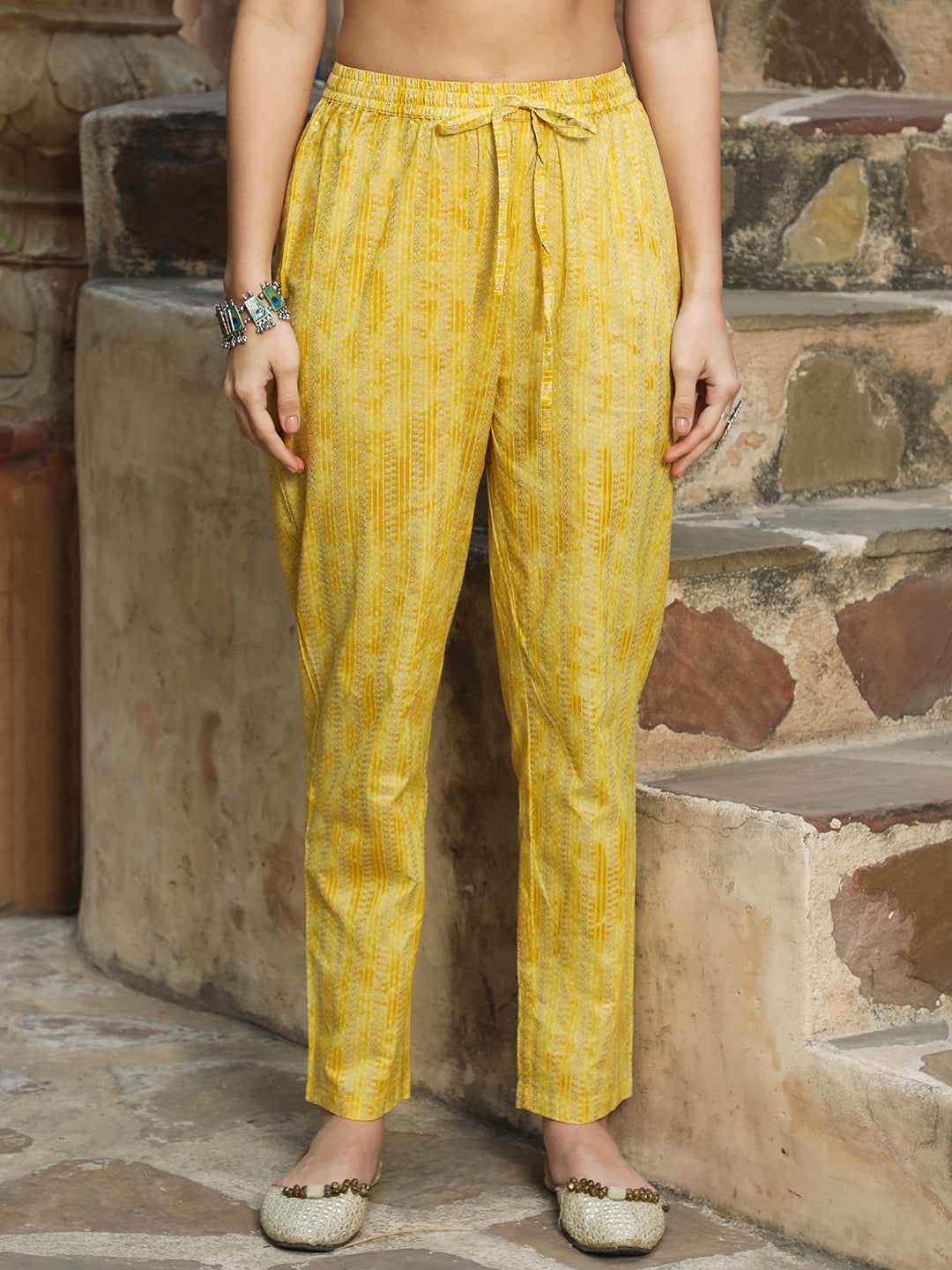 Cotton Calf Length Printed Straight 3/4 Sleeves Round Kurta Bottom Dupatta Set