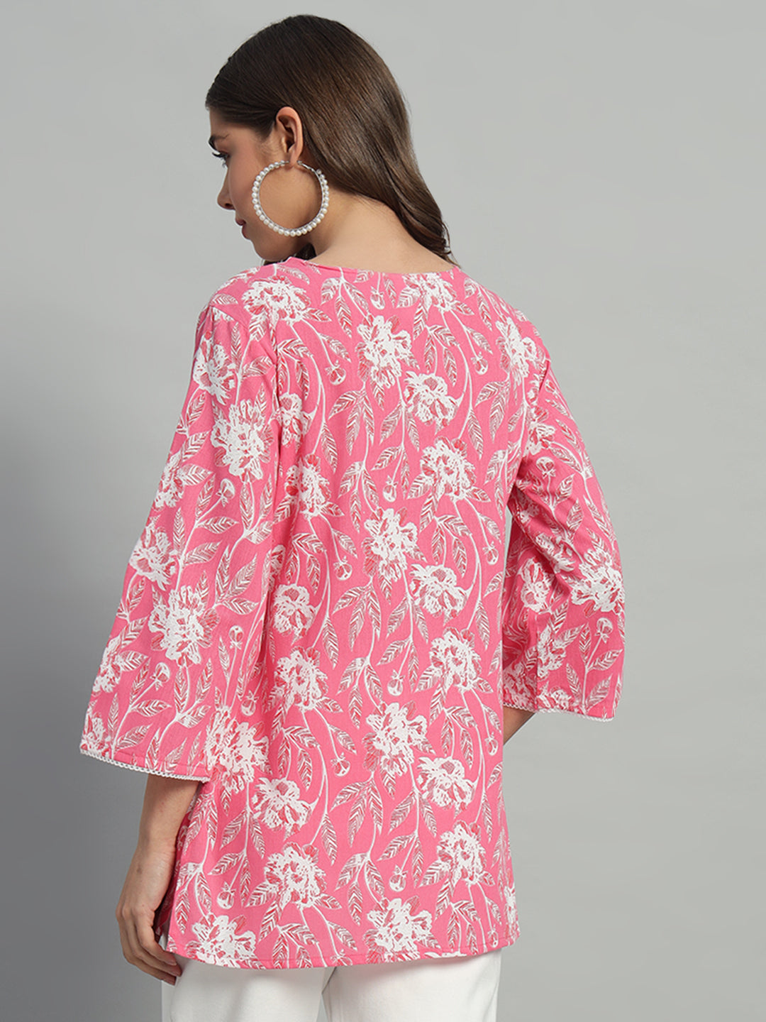 Cotton Printed Button-Down Top