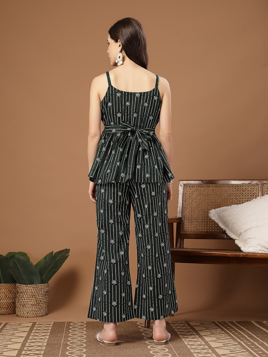 Striped Printed Cotton Co-Ords Set