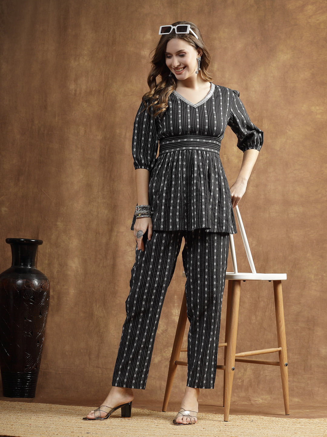 Woven Design Cotton Co-Ord Set