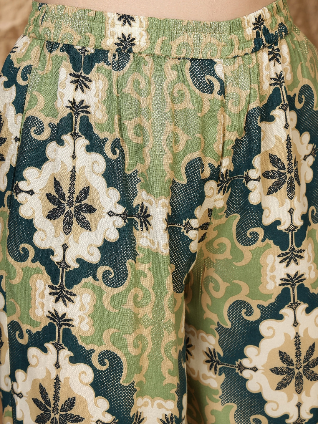 Straight Viscose Rayon Printed Kurta Set
