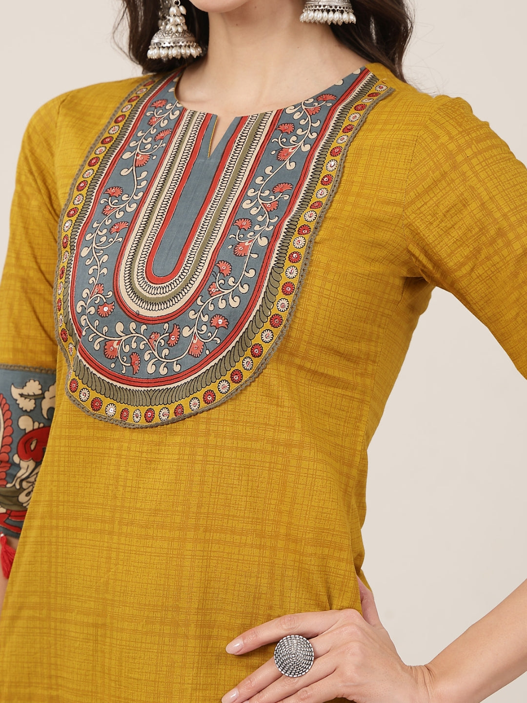 Straight Cotton Printed Kurta Set With Dupatta