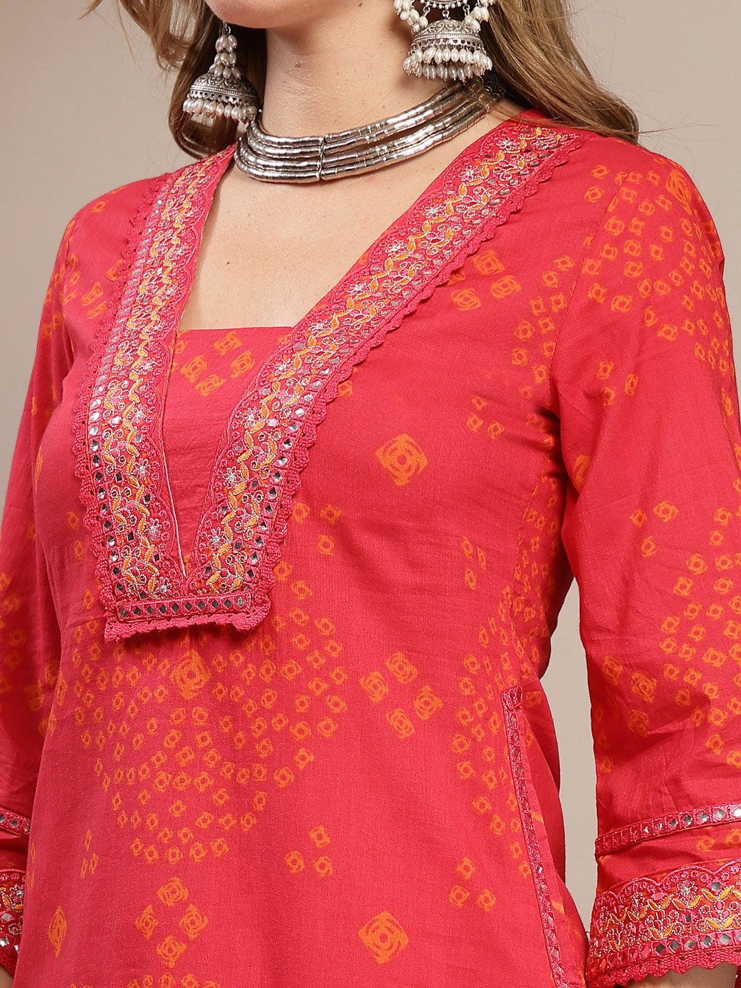Straight Cotton Printed Kurta Set With Dupatta