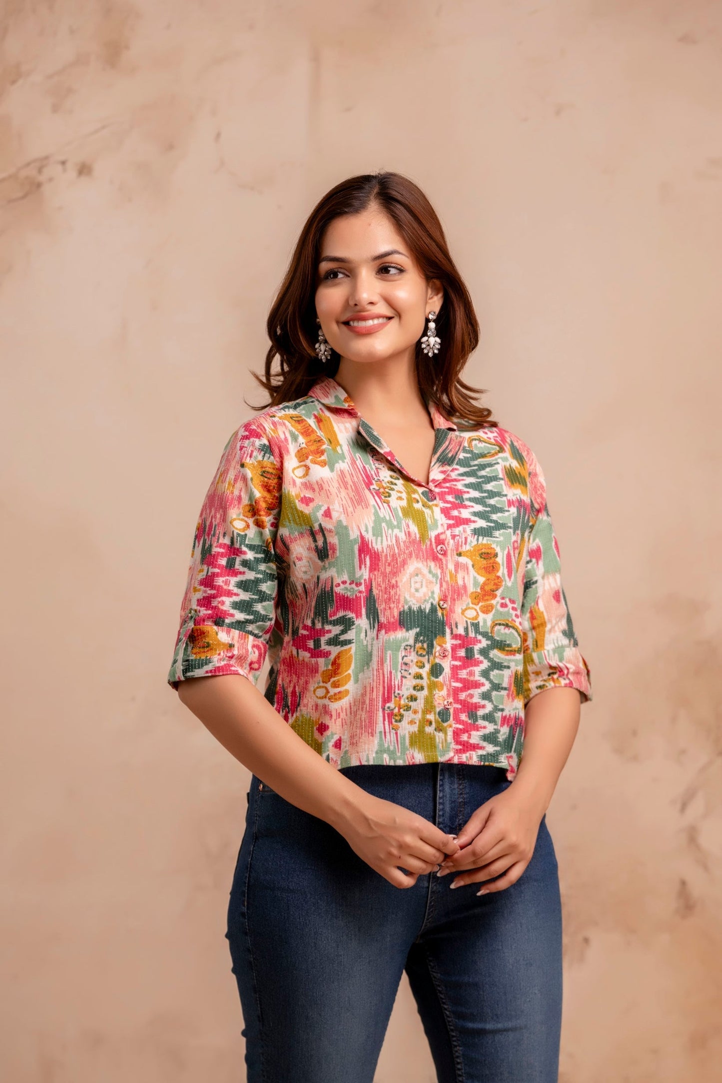 Multicolor Printed Straight Tunic
