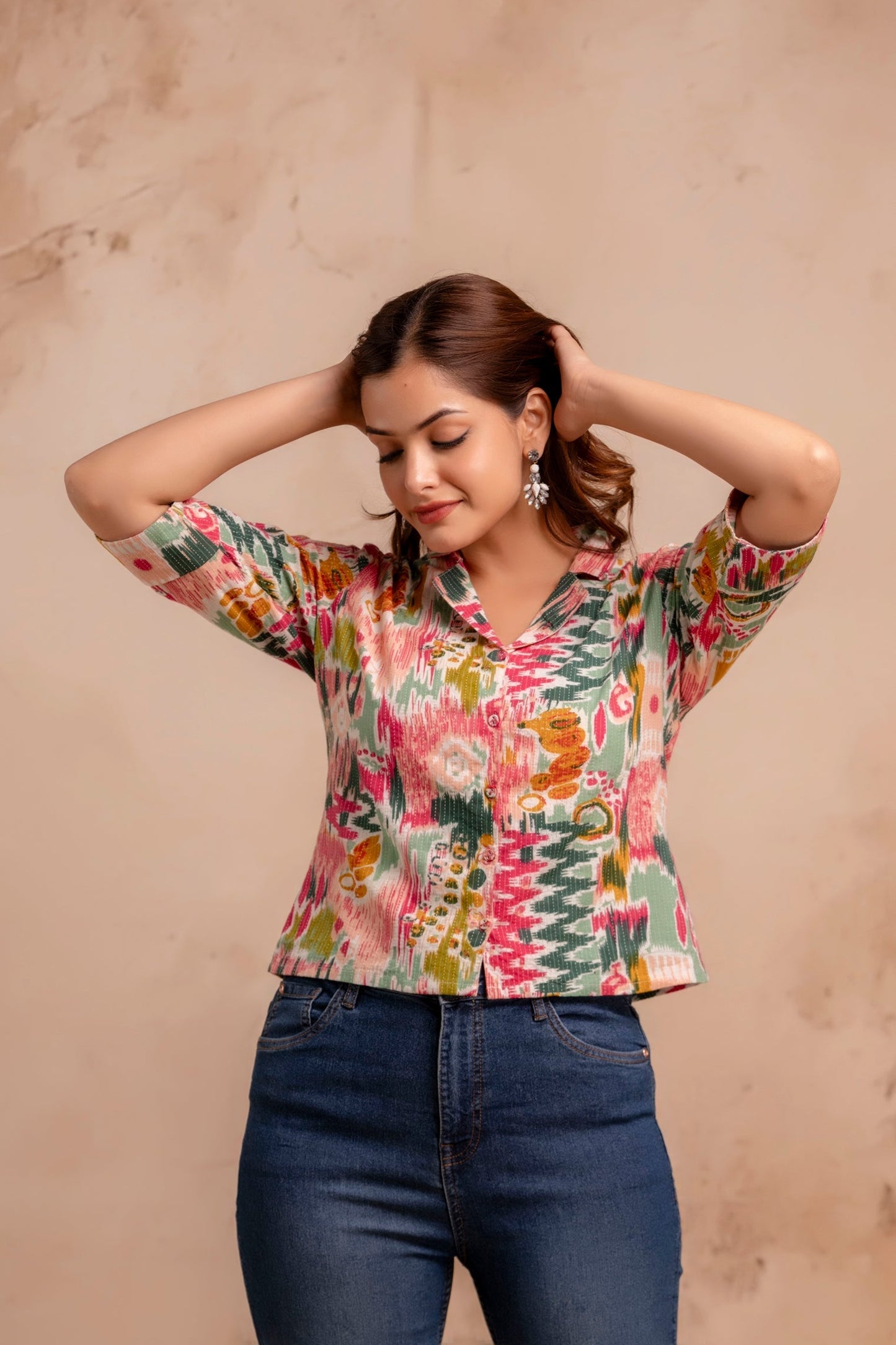 Multicolor Printed Straight Tunic