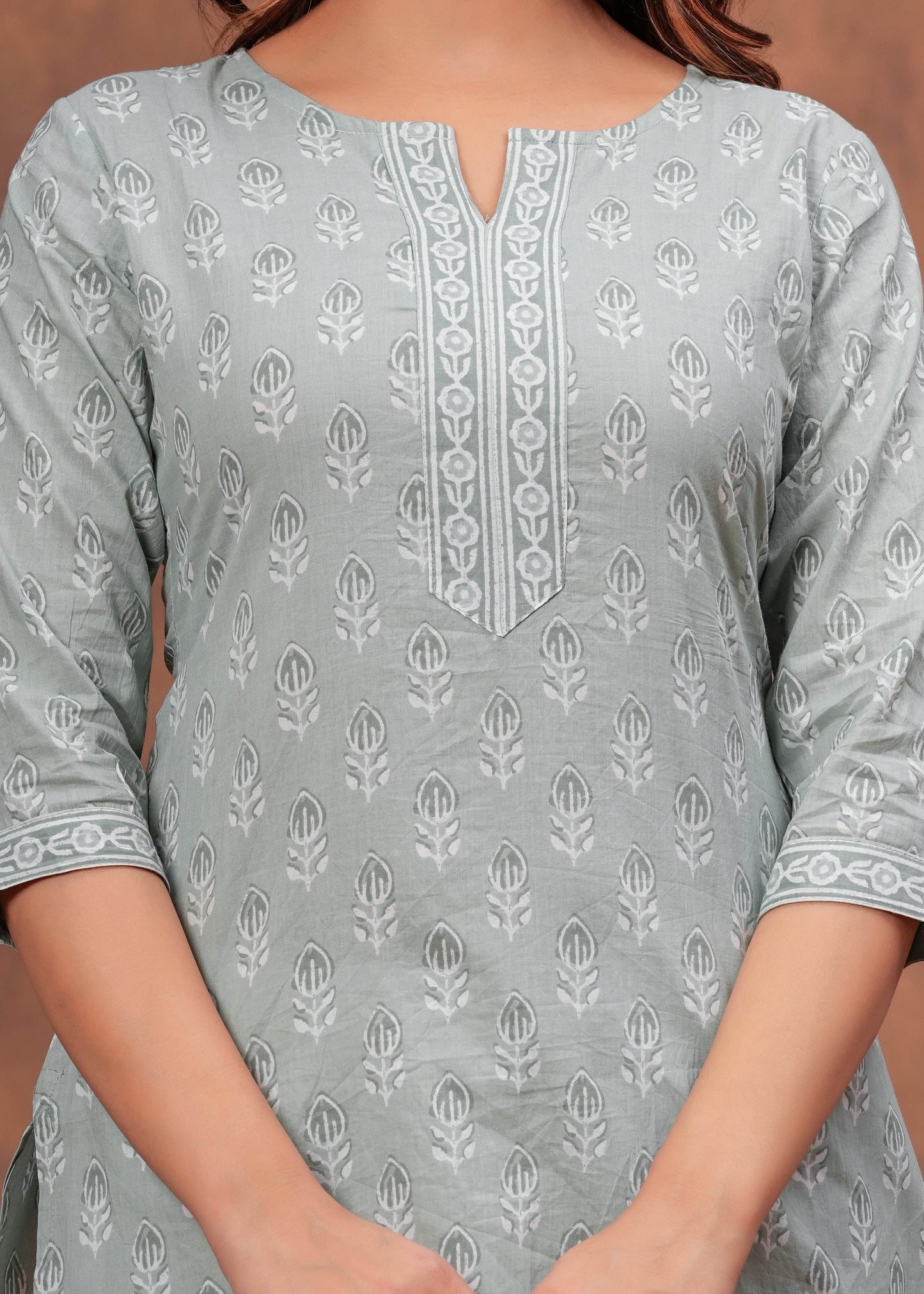 Green Printed Straight Tunic