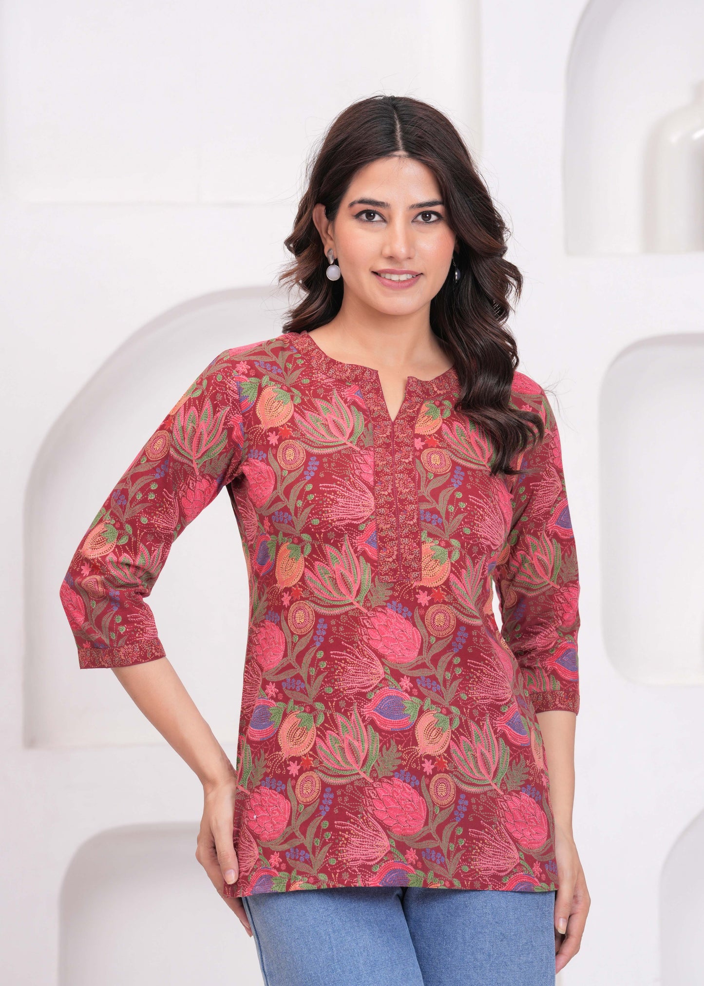 Floral Printed Straight Tunic