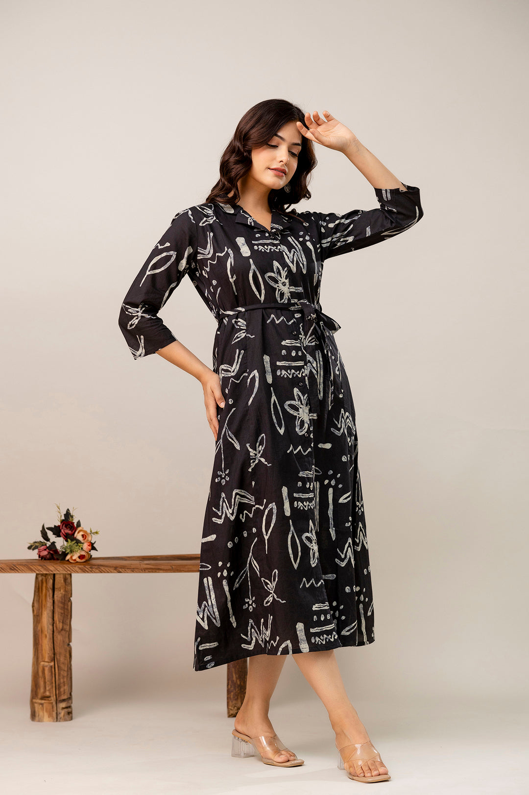 Black Printed Dress