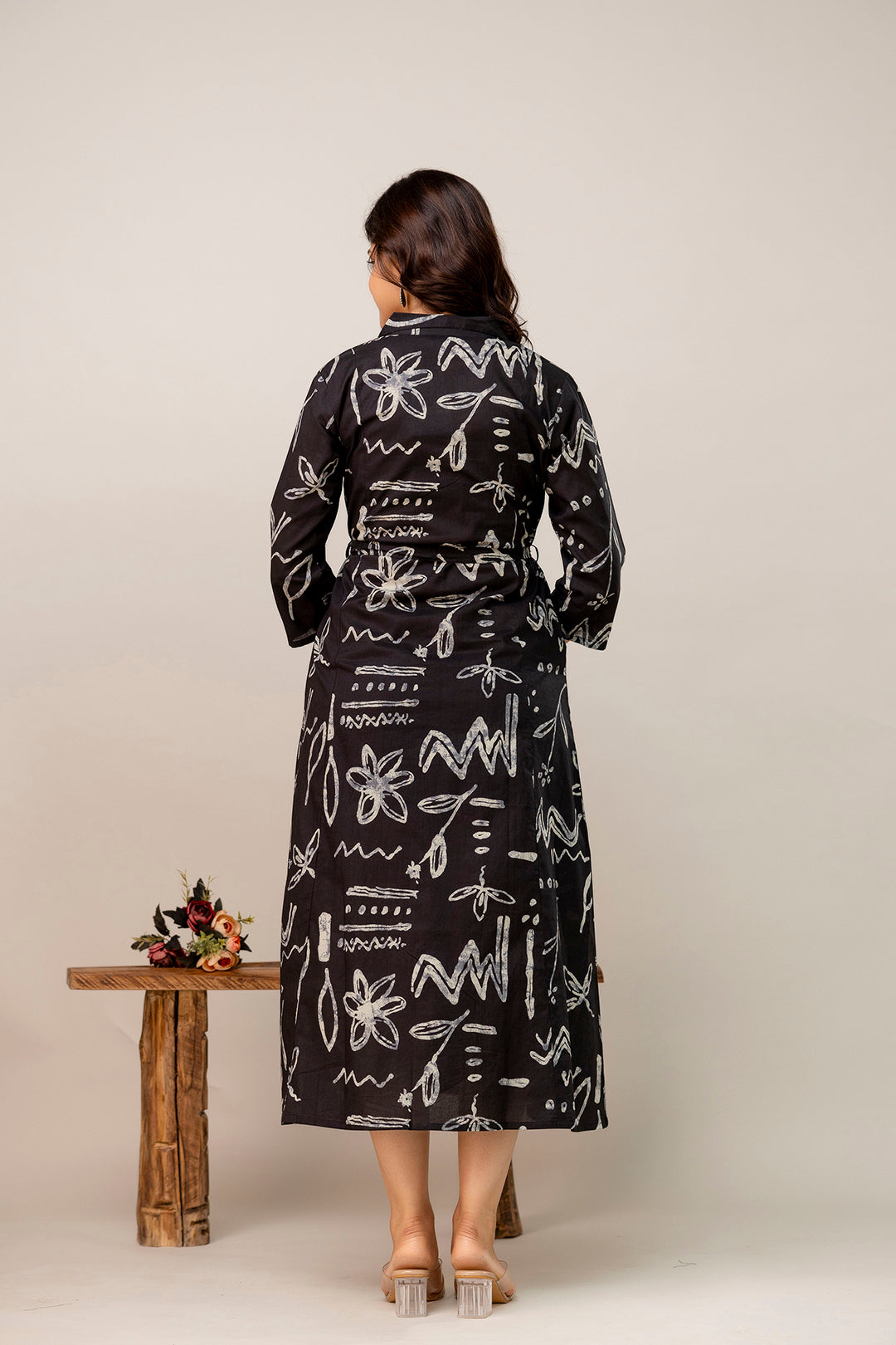 Black Printed Dress