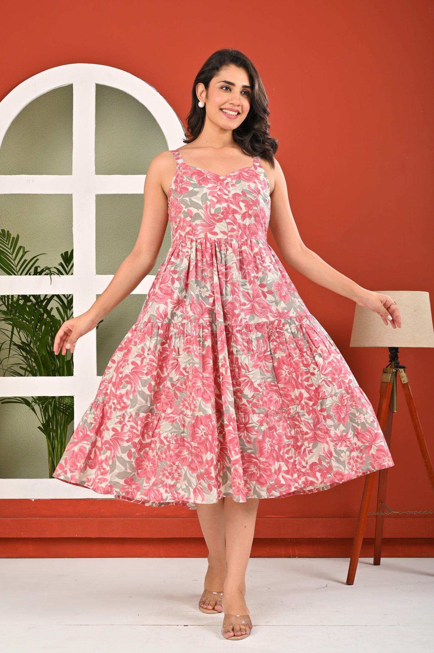 Pink Printed Dress