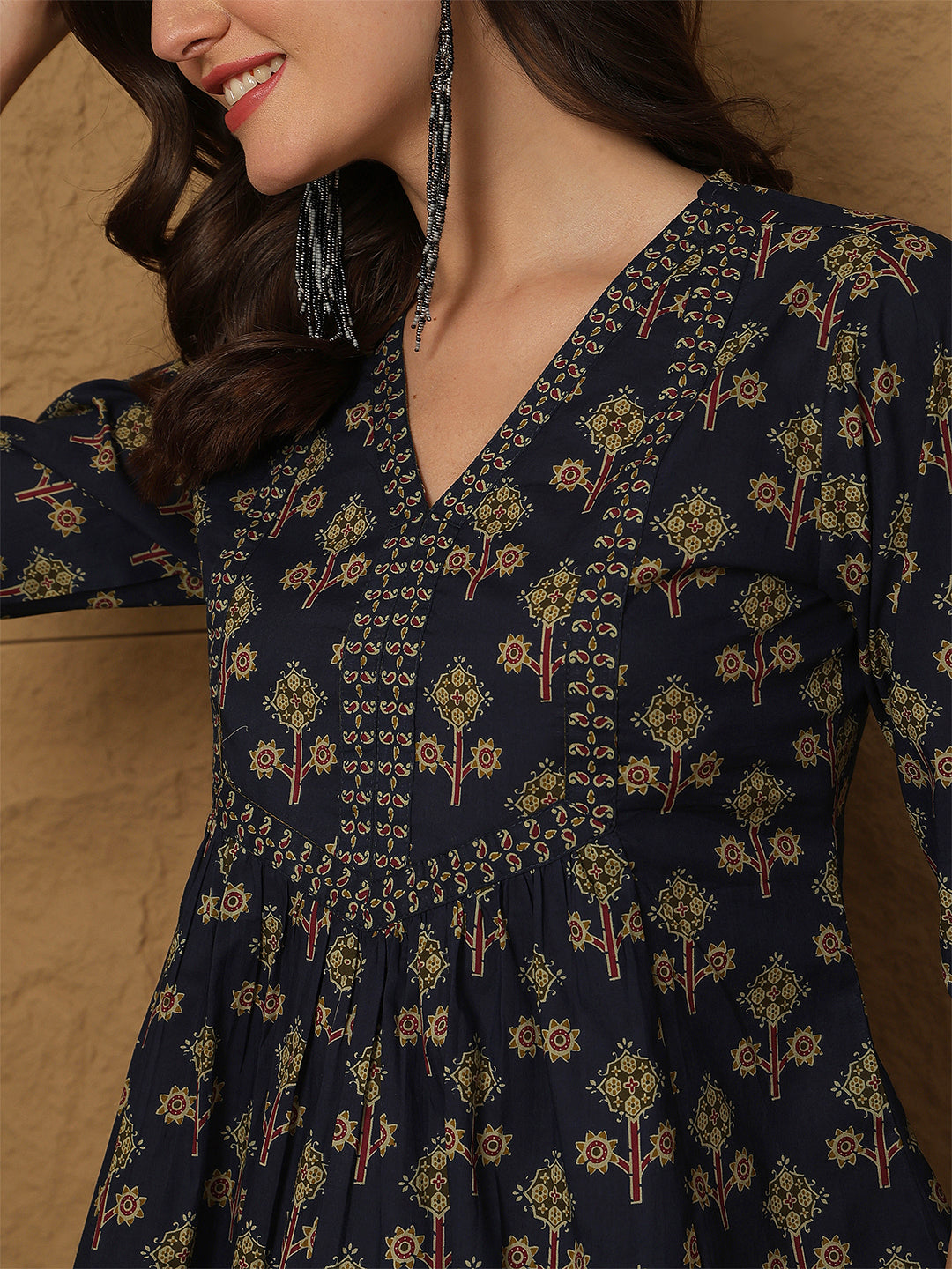 Blue Printed Top