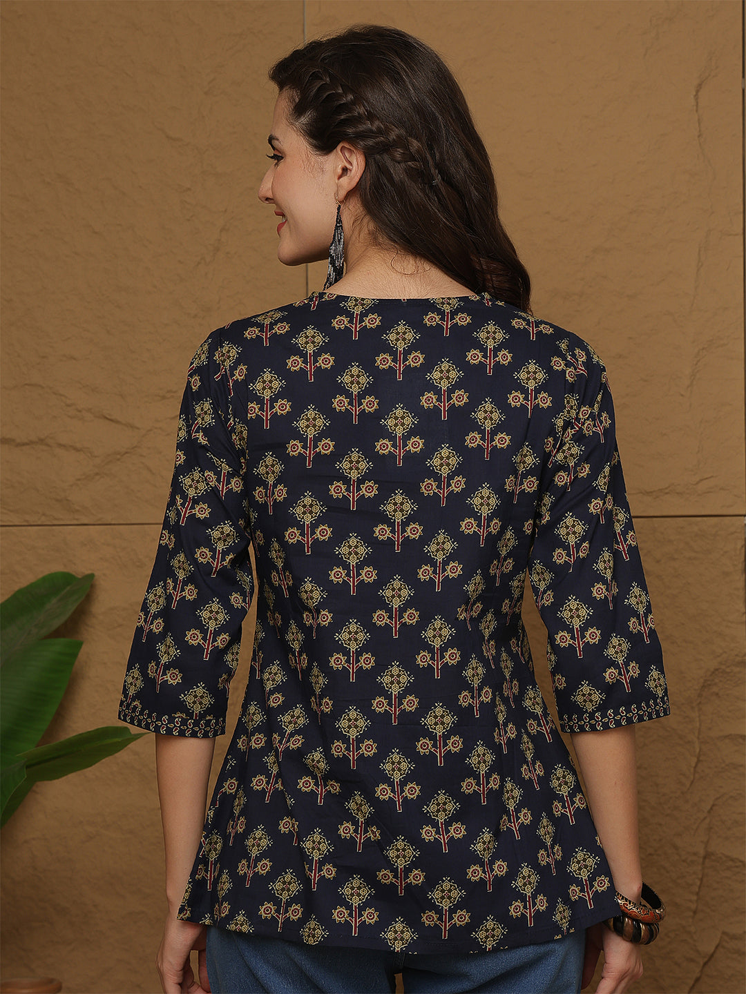 Blue Printed Top