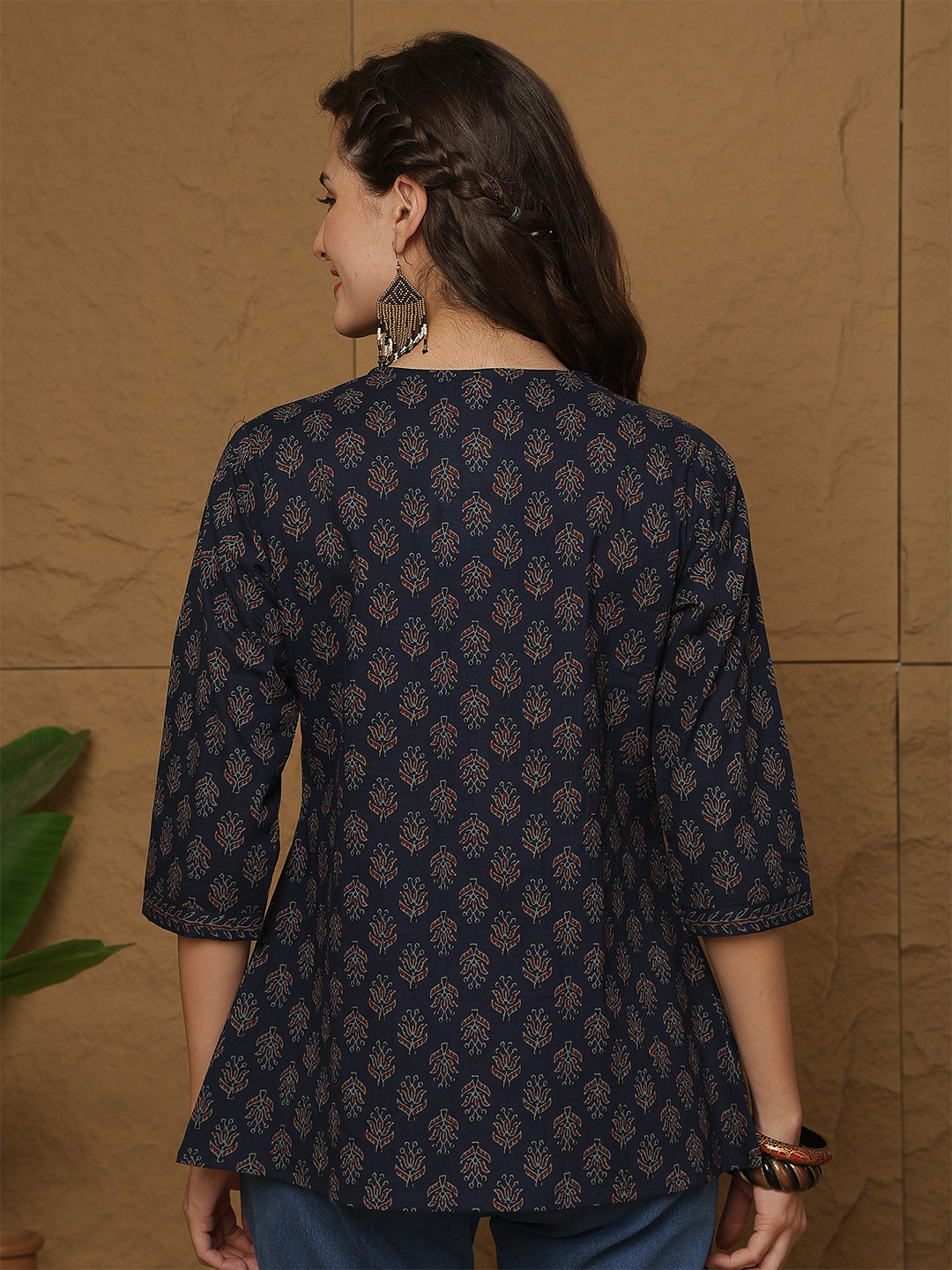 Blue Printed Top