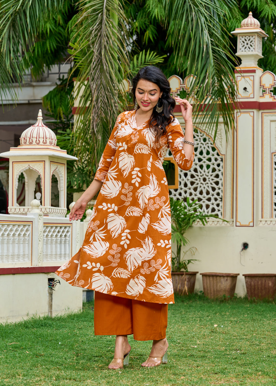 Rust Printed Co-Ord Set
