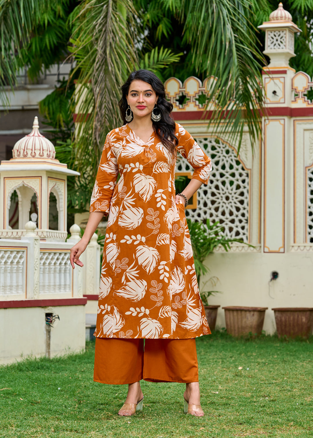 Rust Printed Co-Ord Set