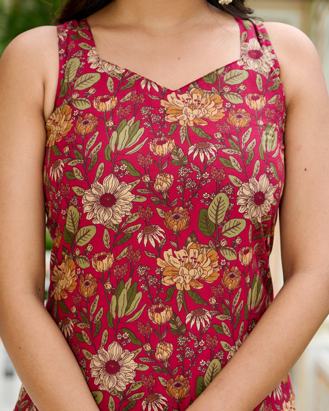 Pink Floral Printed Kurta Set with Dupatta