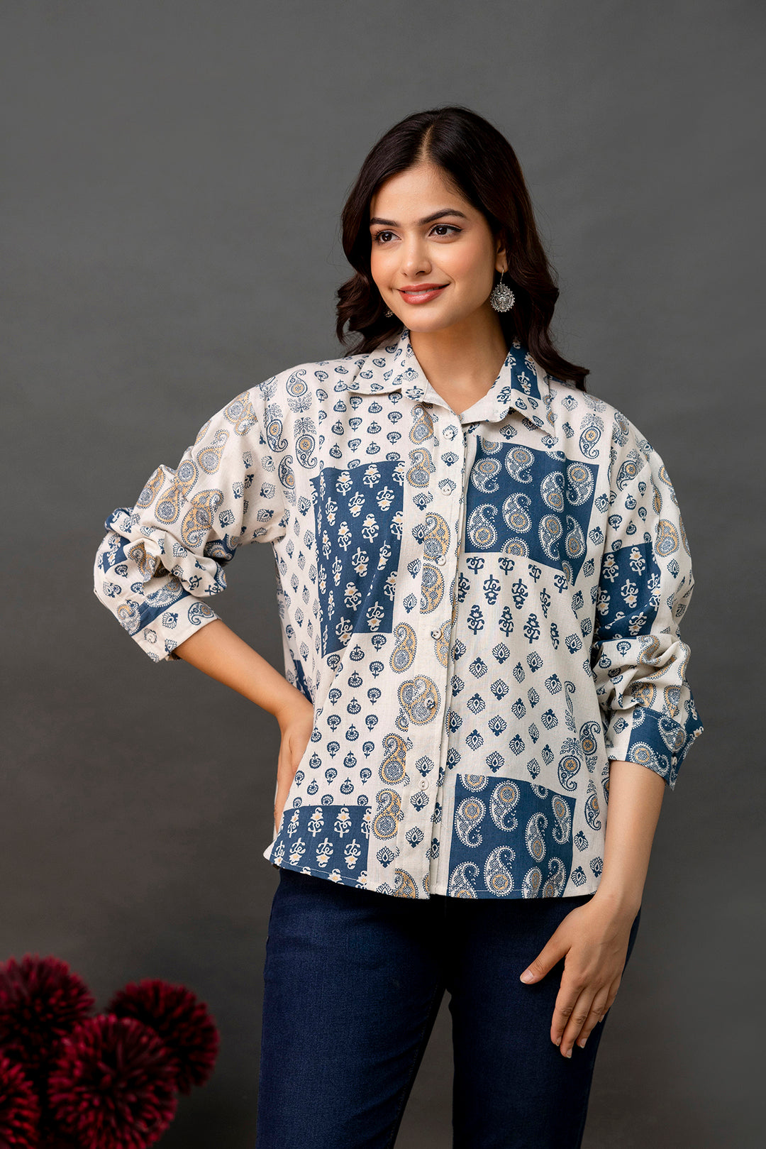 Off White Printed Shirt