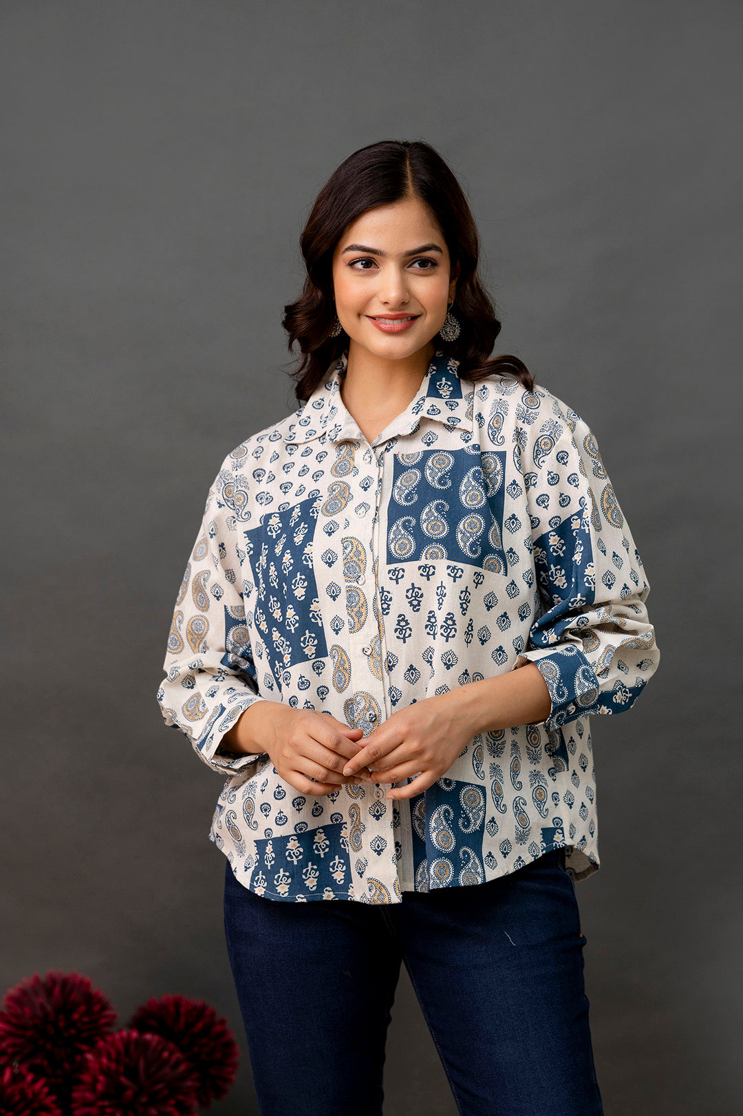 Off White Printed Shirt