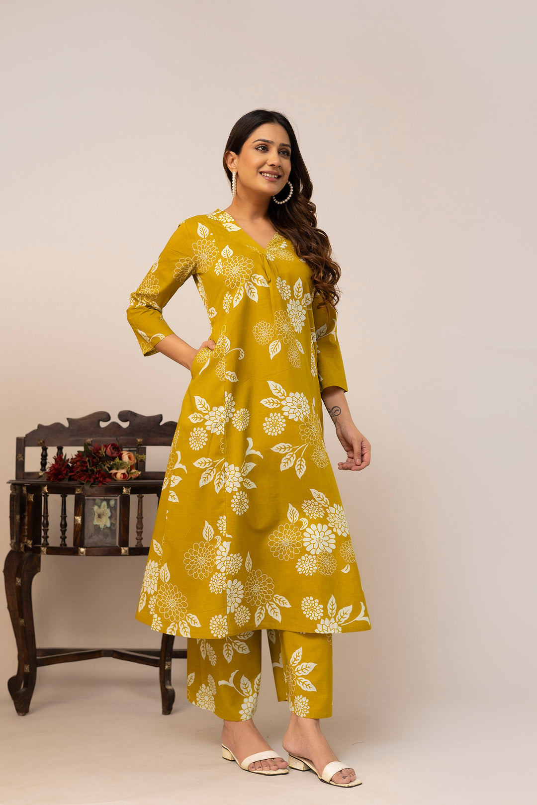 Yellow Printed Co-Ord Set
