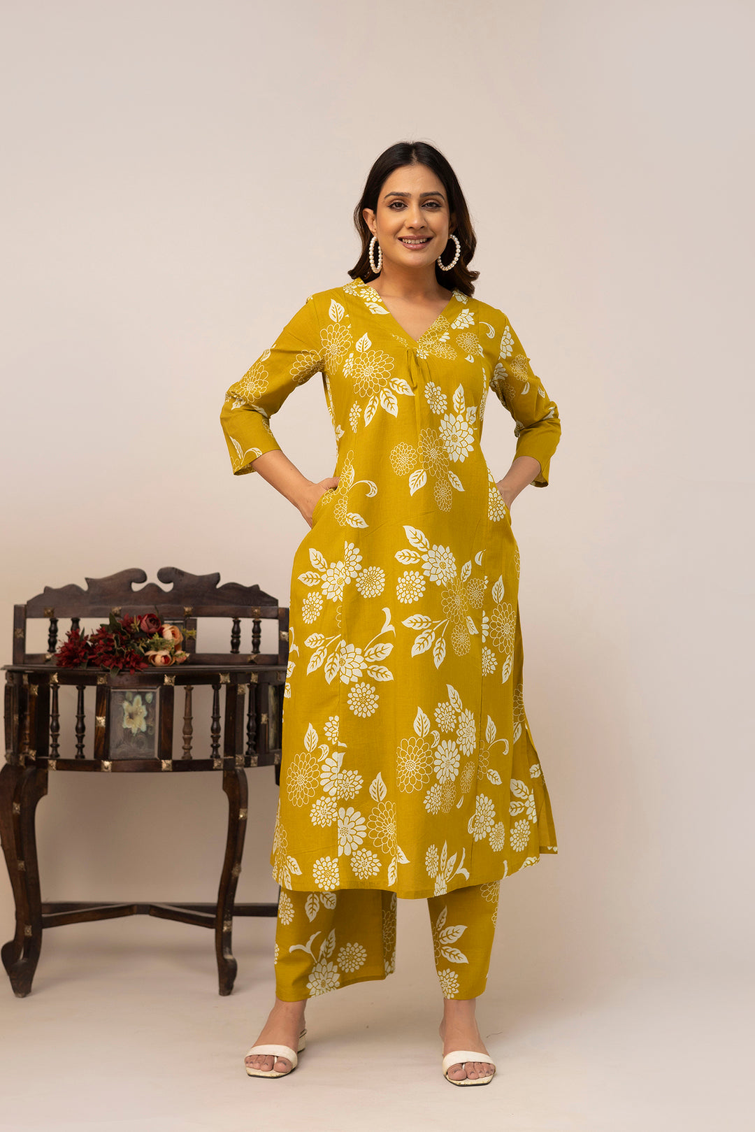 Yellow Printed Co-Ord Set