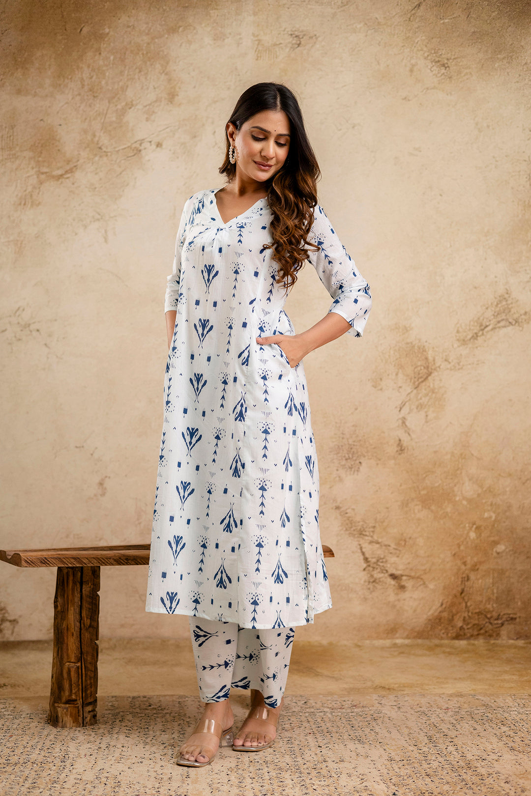 White Printed Co-Ord Set