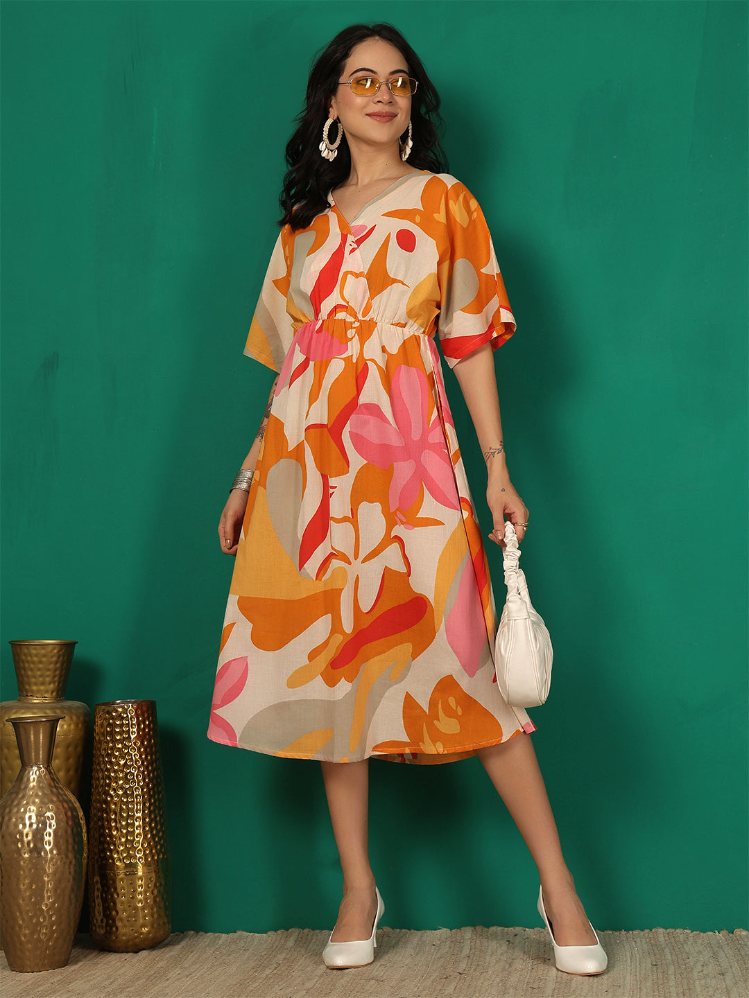 Multicolor Printed Dress