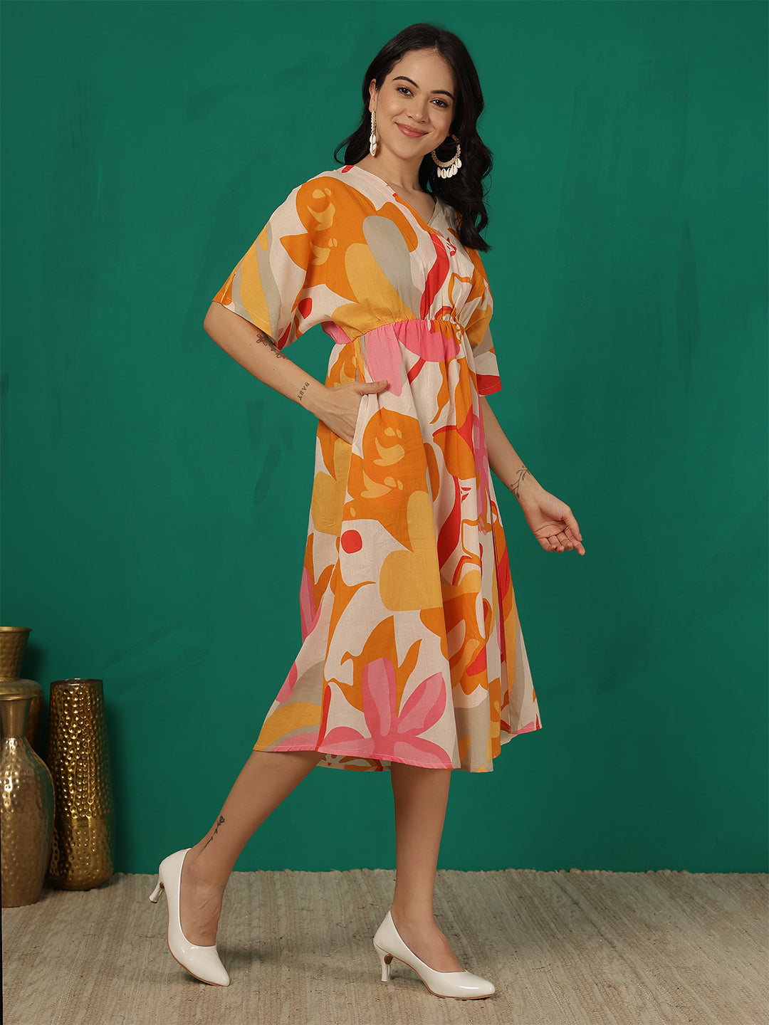 Multicolor Printed Dress