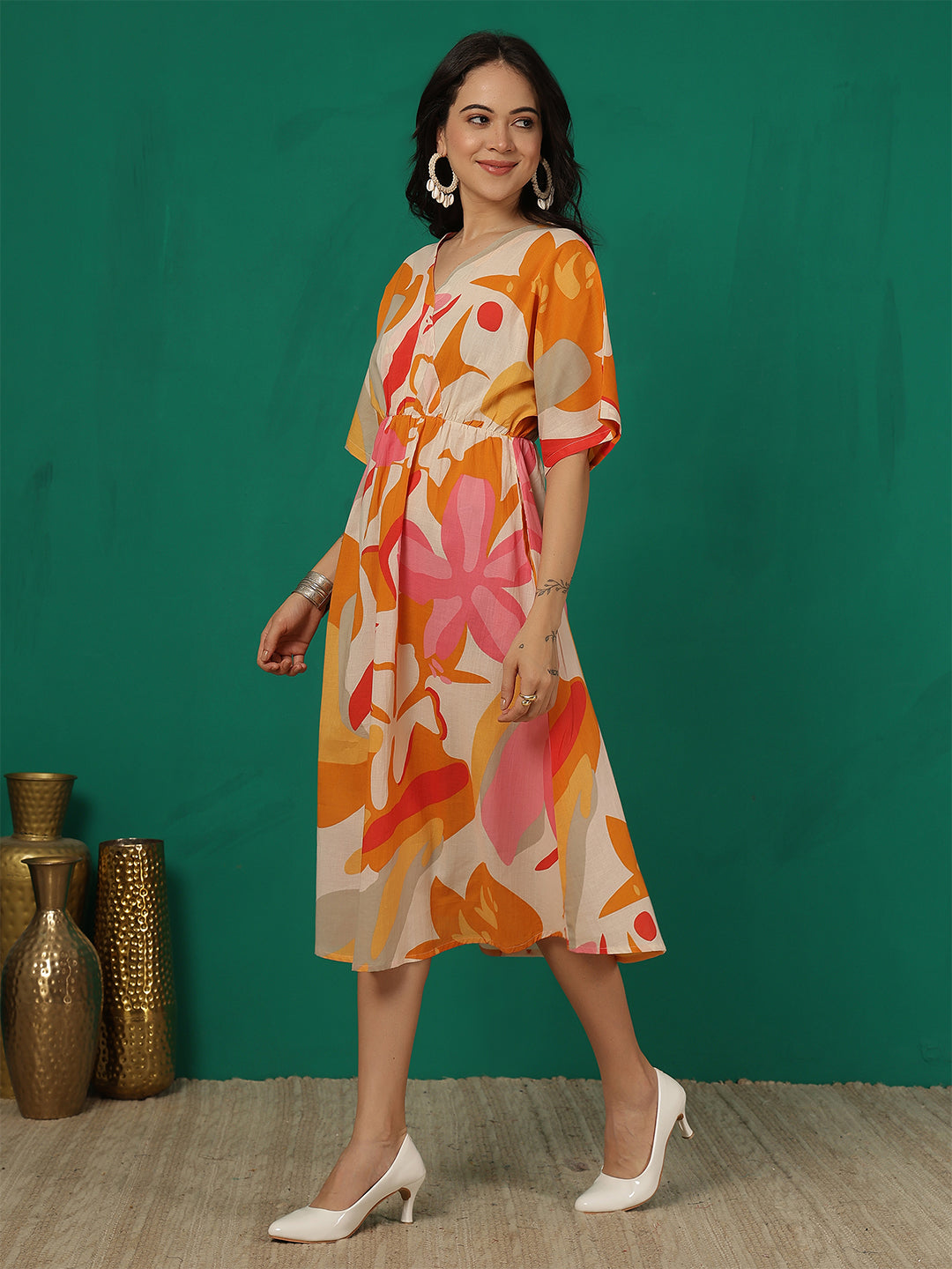 Multicolor Printed Dress