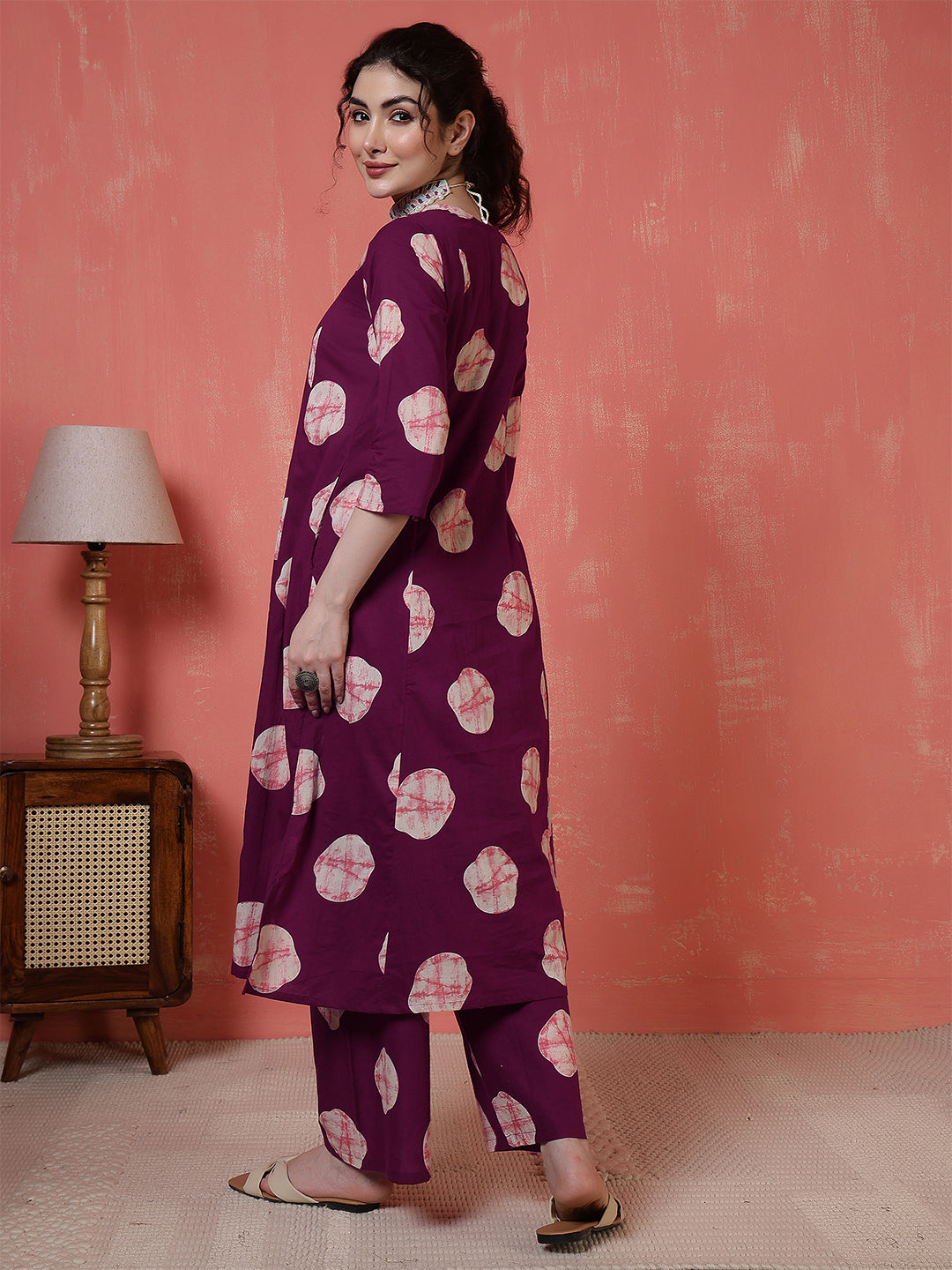 Maroon Printed Co-Ord Set