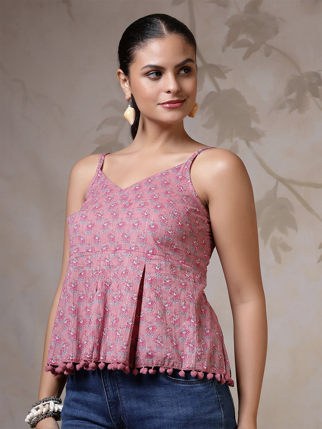 Mauve Printed Top