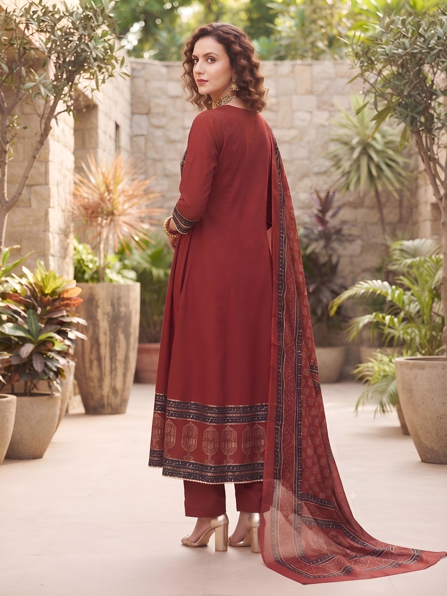 Anarkali Kurta Set With Dupatta