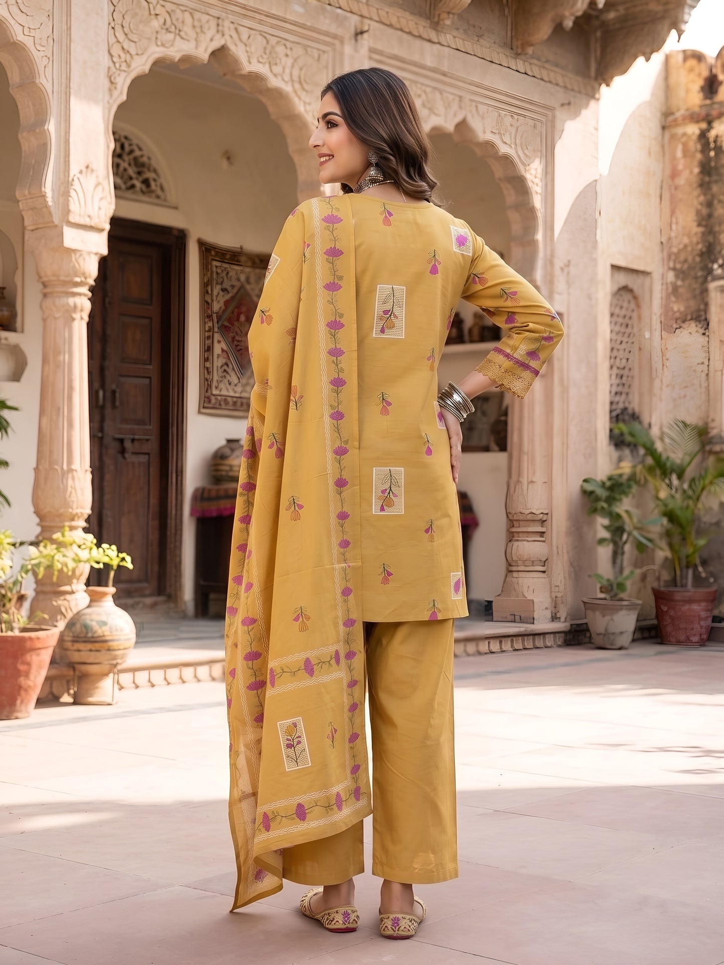 Straight Kurta Set With Dupatta