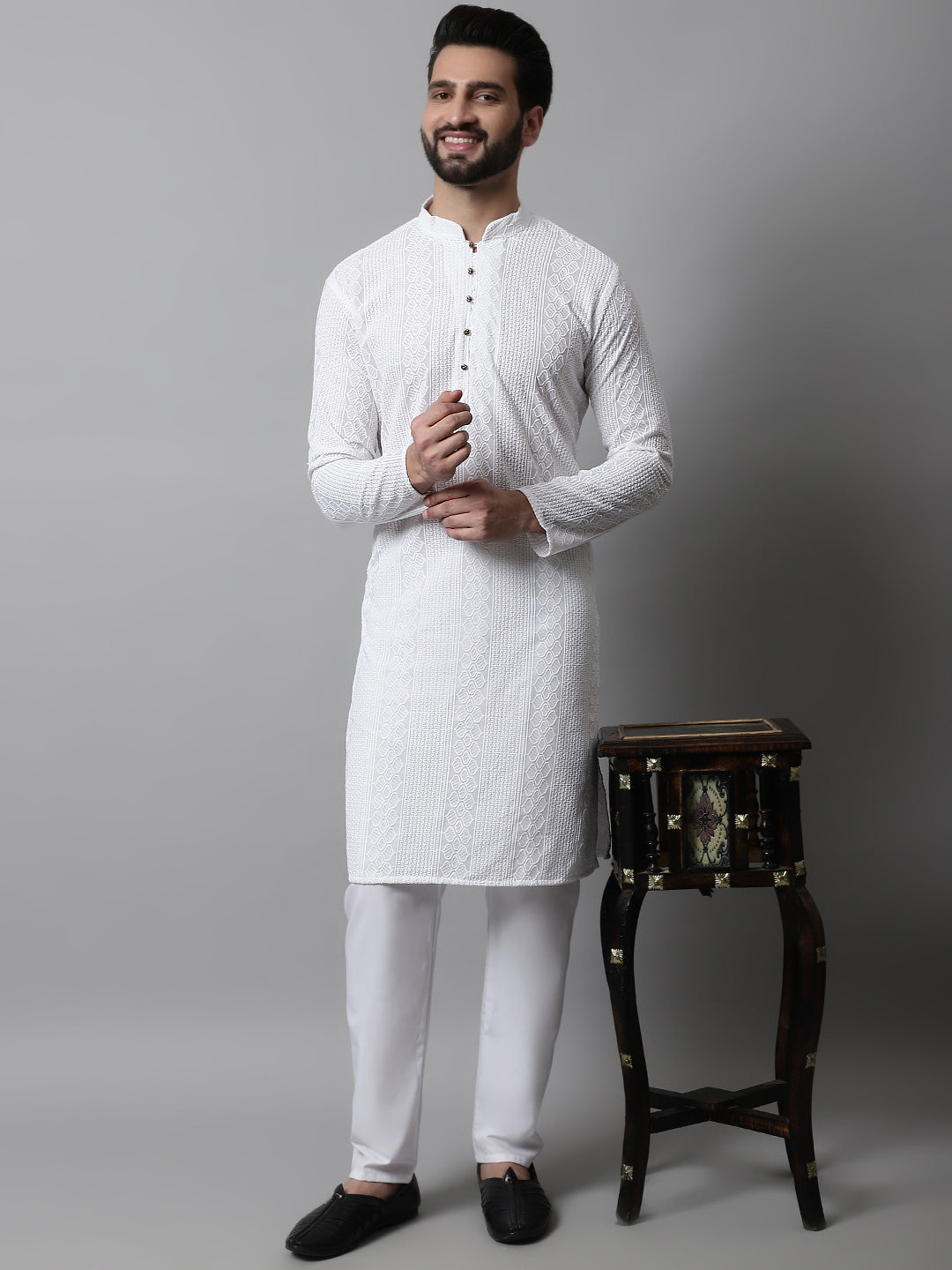 Embroidered Cotton Kurtas For Men