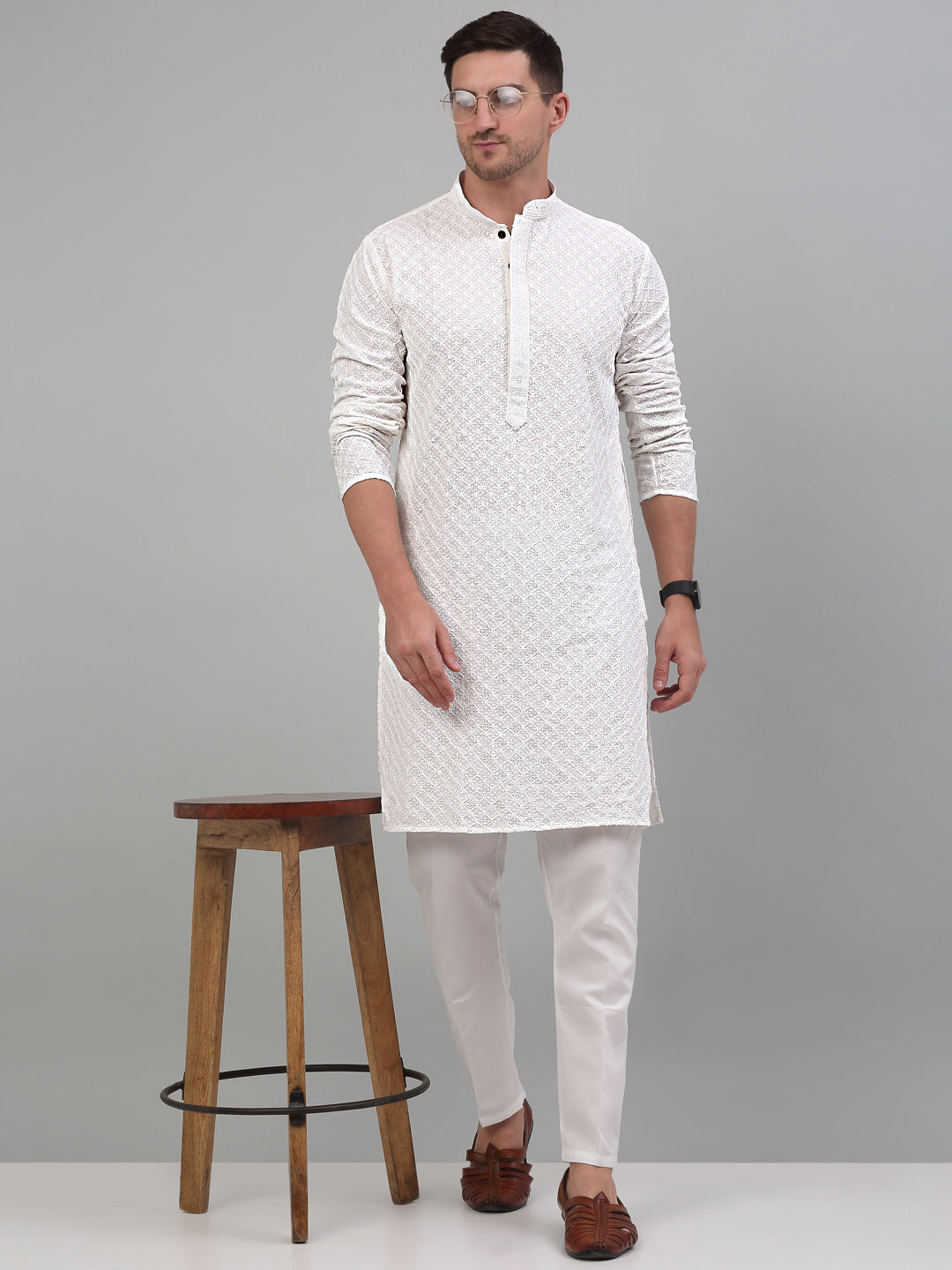 Chikankari Embroidered And Sequence Kurtas.