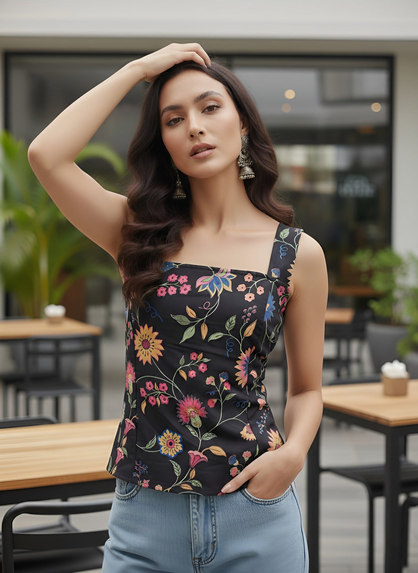 Women Printed Stylish Crop Top