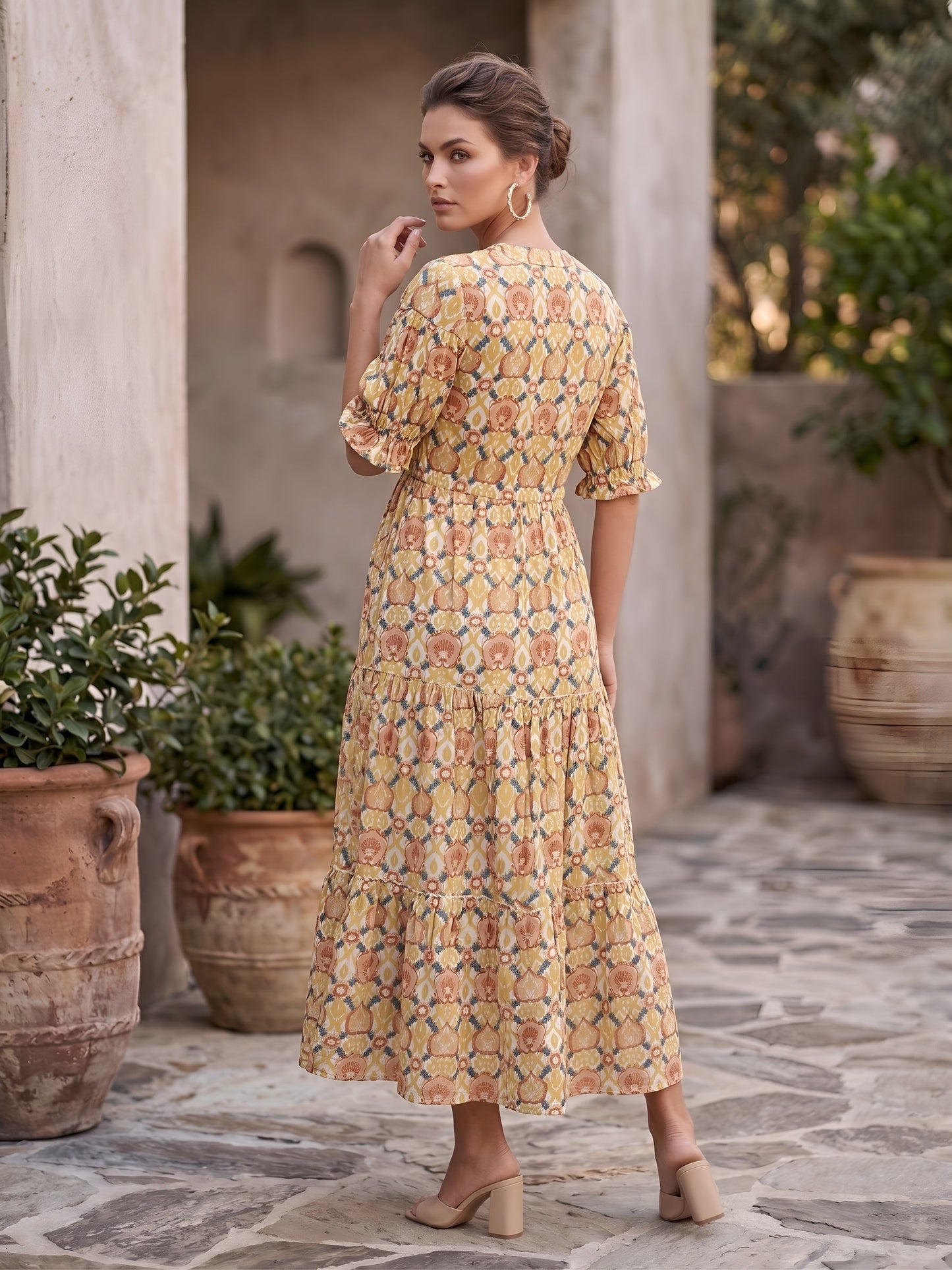 Abstract Printed Dress