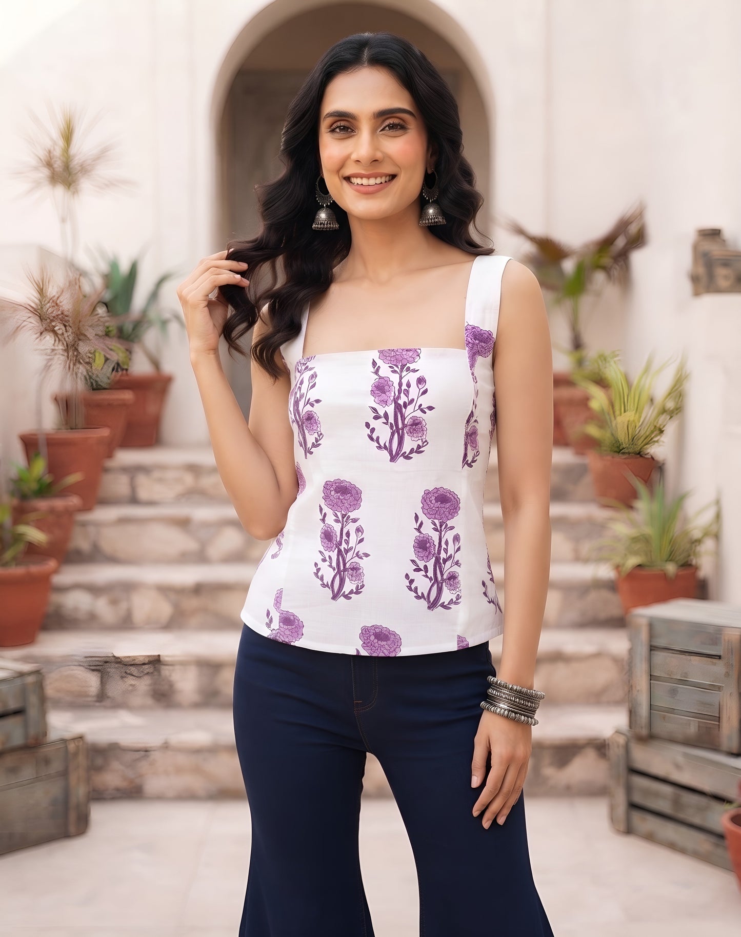 Printed Stylish Crop Top