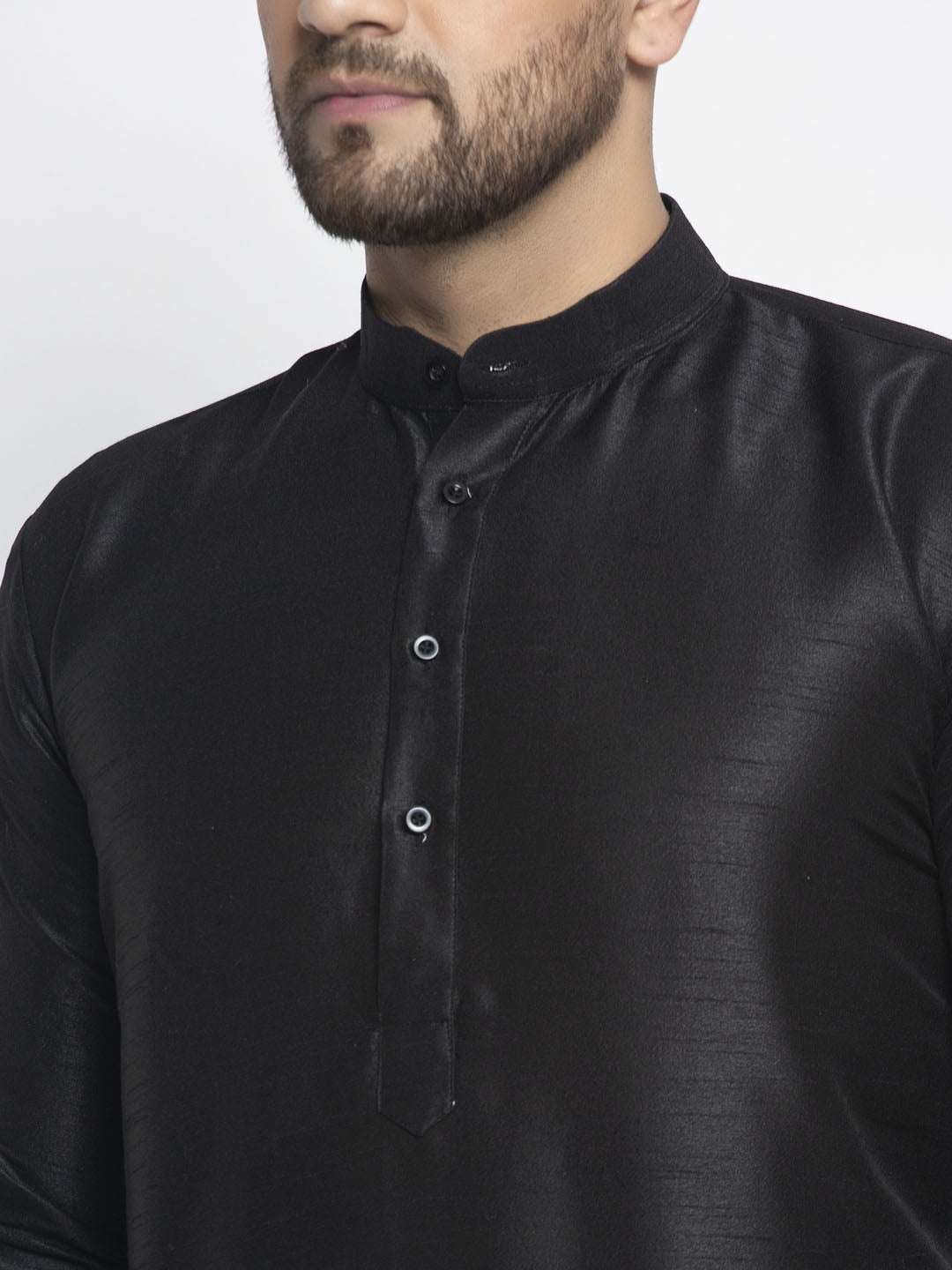 Men'S Solid Dupion Silk Kurta Payjama Set