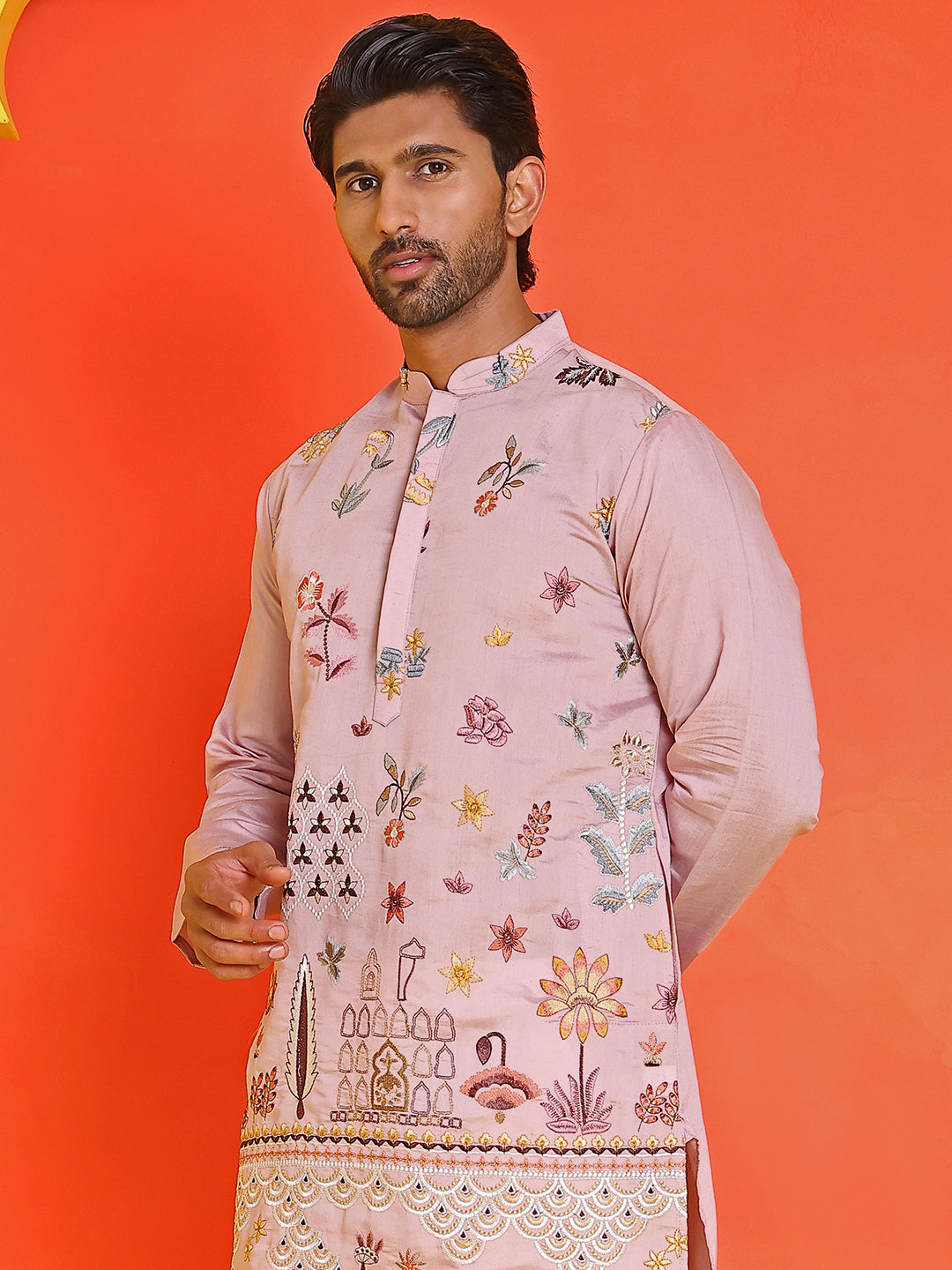 Floral Embroidered And Sequins Kurtas