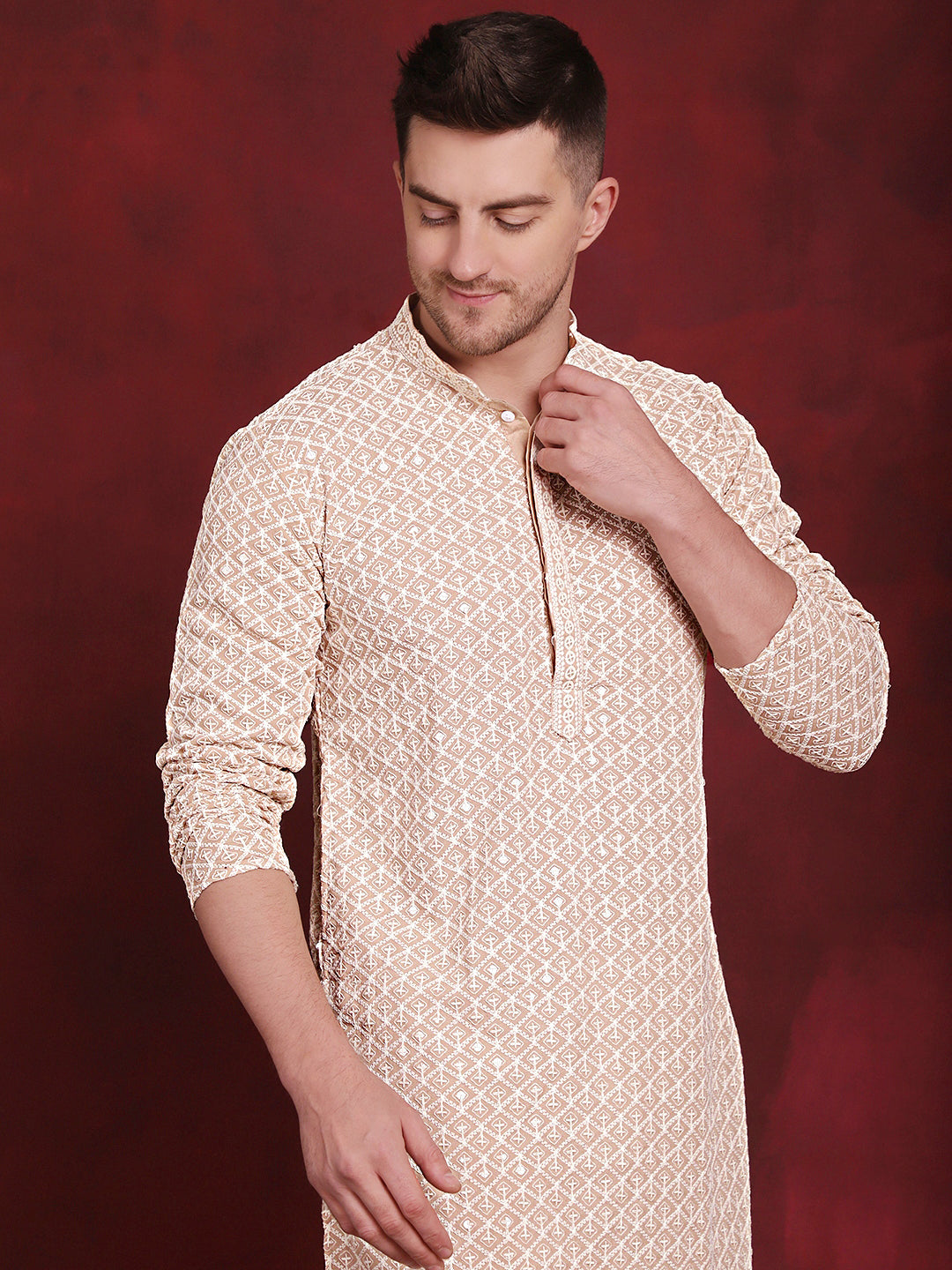 Sequin Embroidered Pure Cotton Kurtas