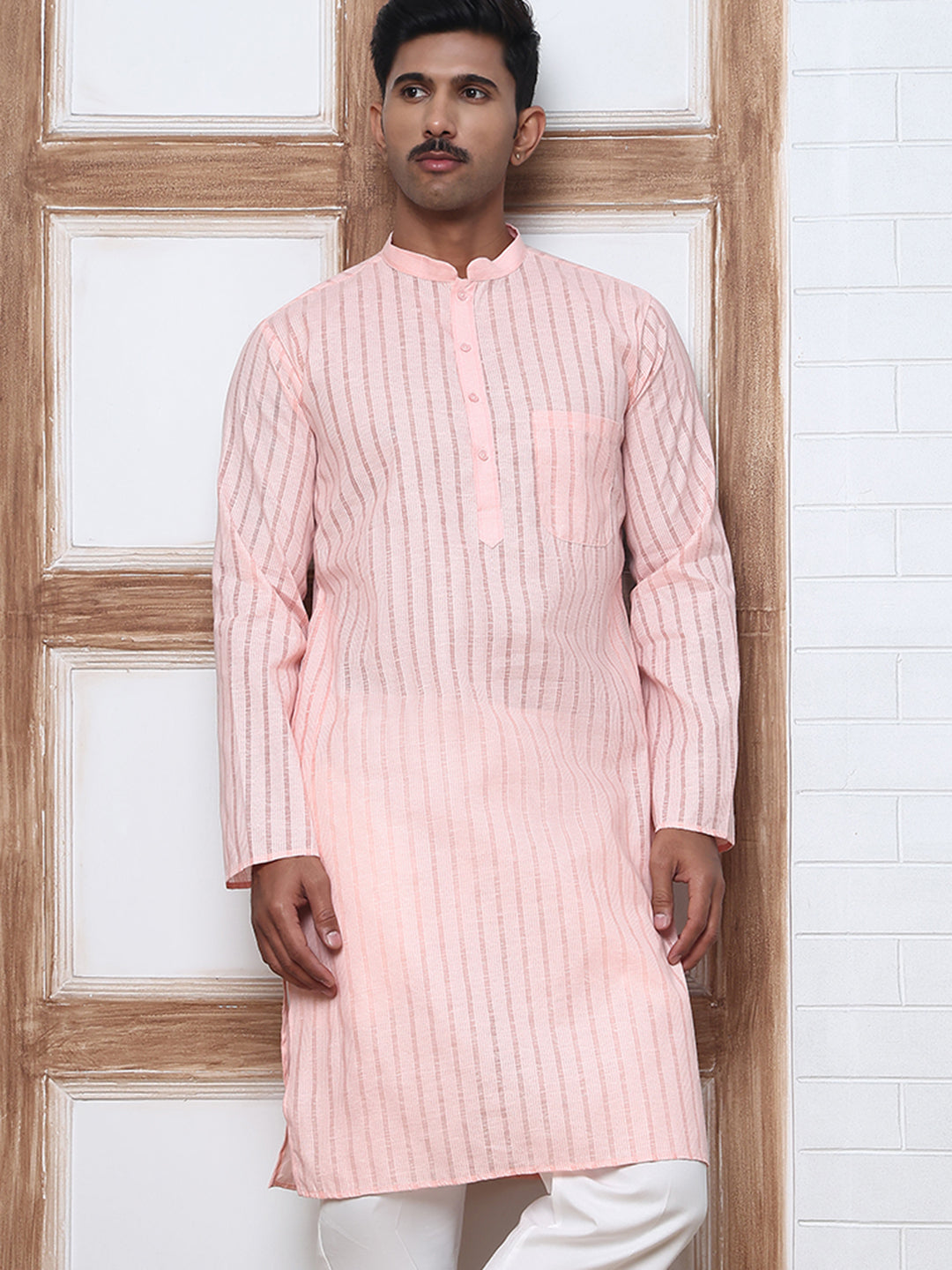 Men'S Cotton Striped Kurta