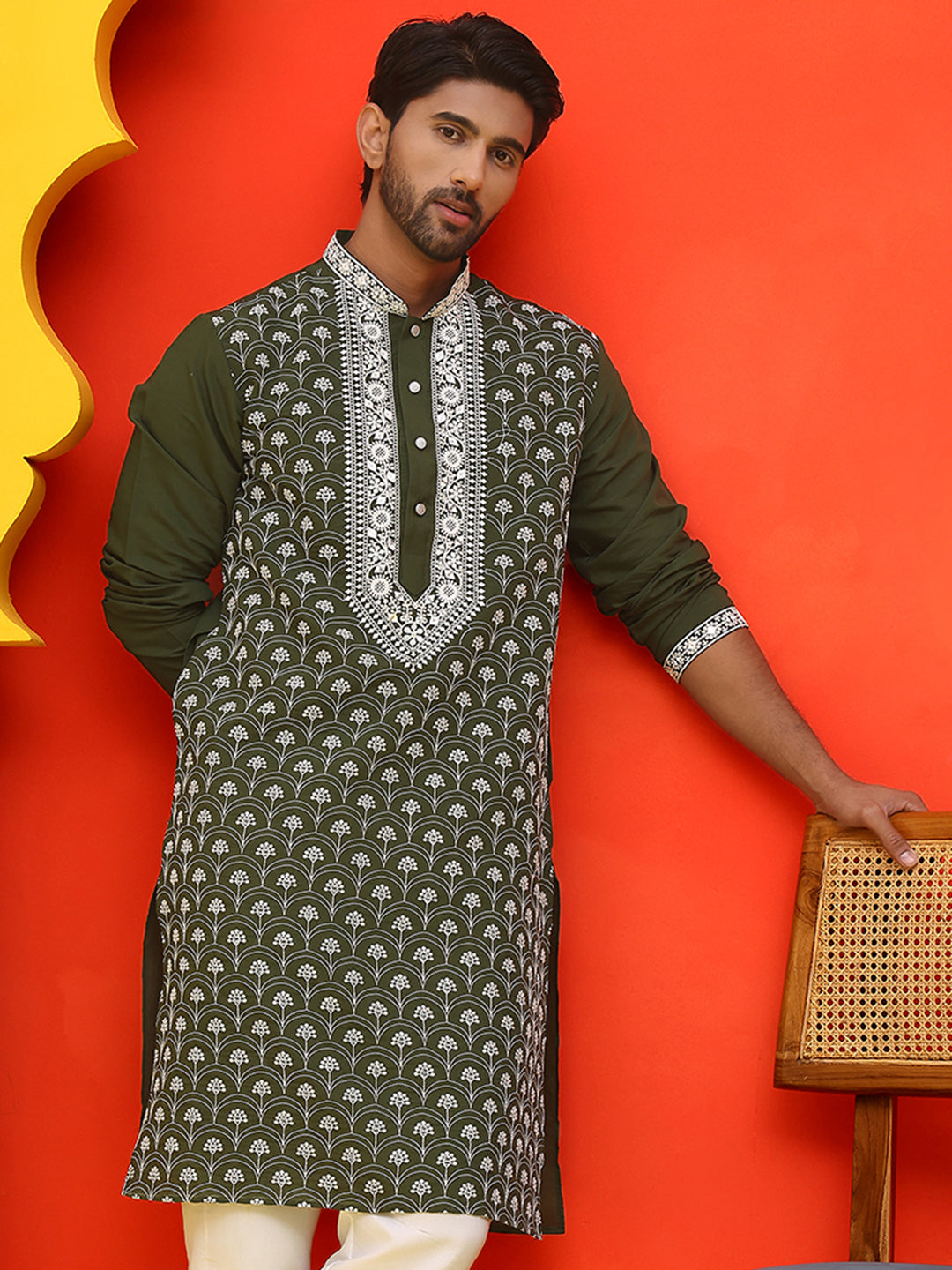Embroidered Kurtas For Men
